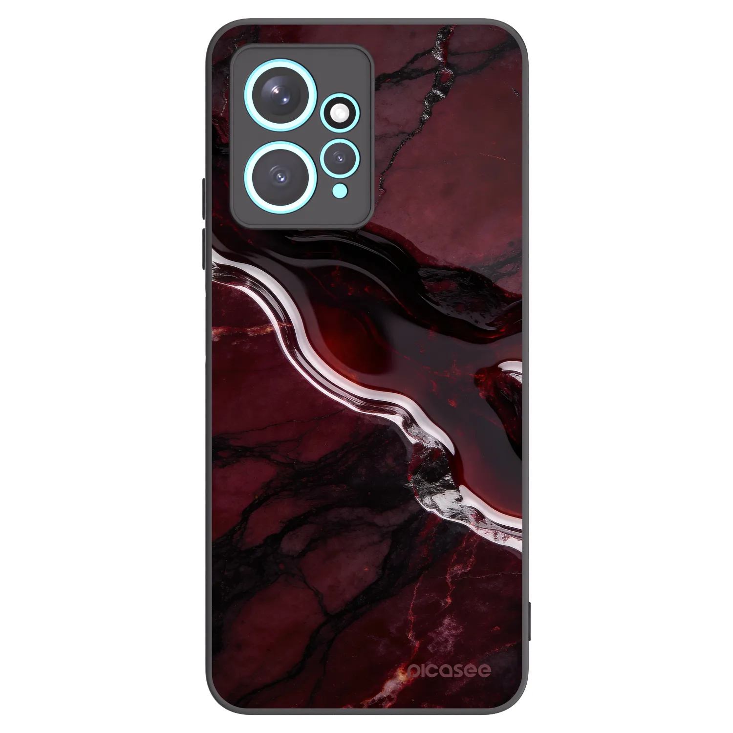 Picasee crna silikonska maskica za Xiaomi Redmi Note 12 4G - Cherry stone