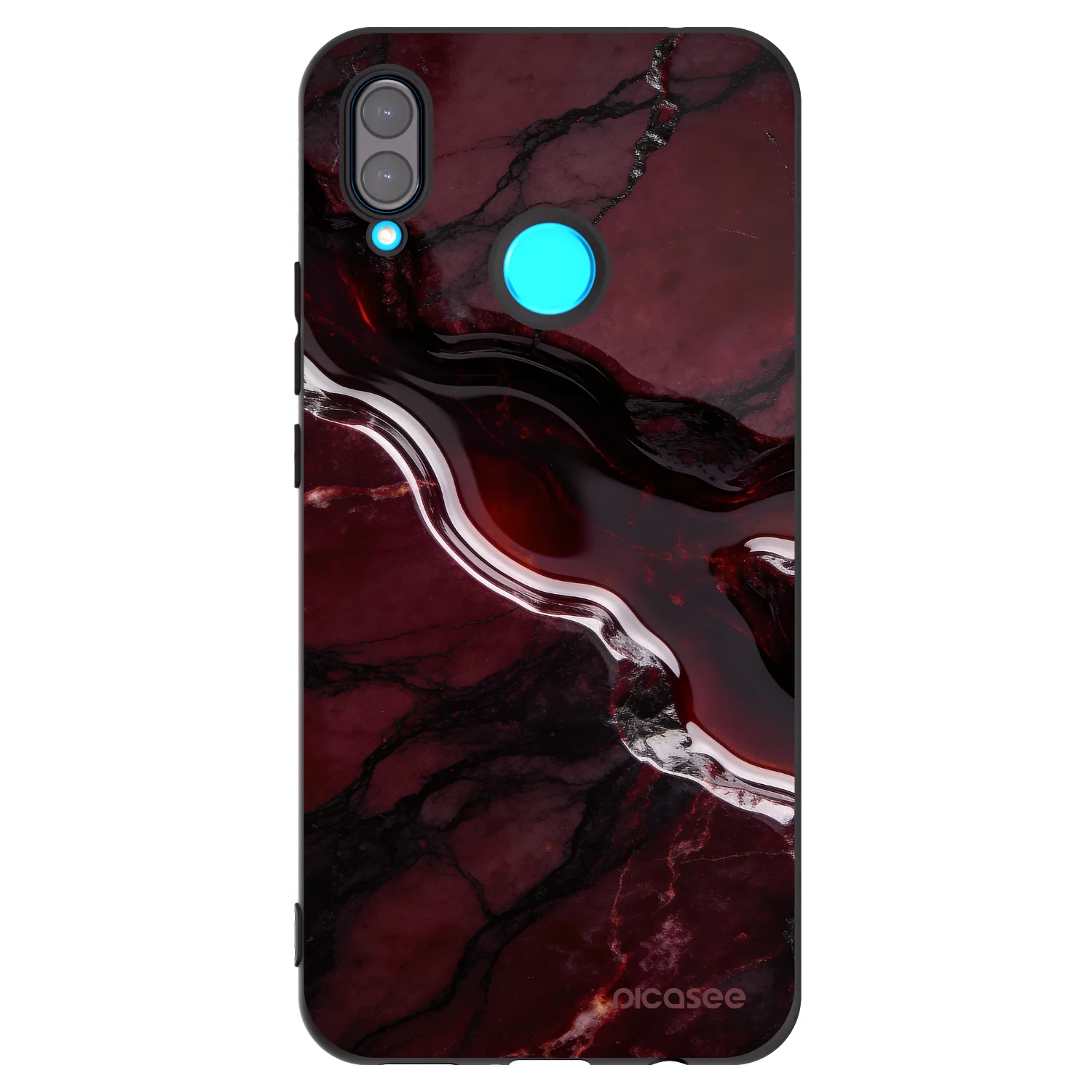 Picasee crna silikonska maskica za Huawei Nova 3i - Cherry stone