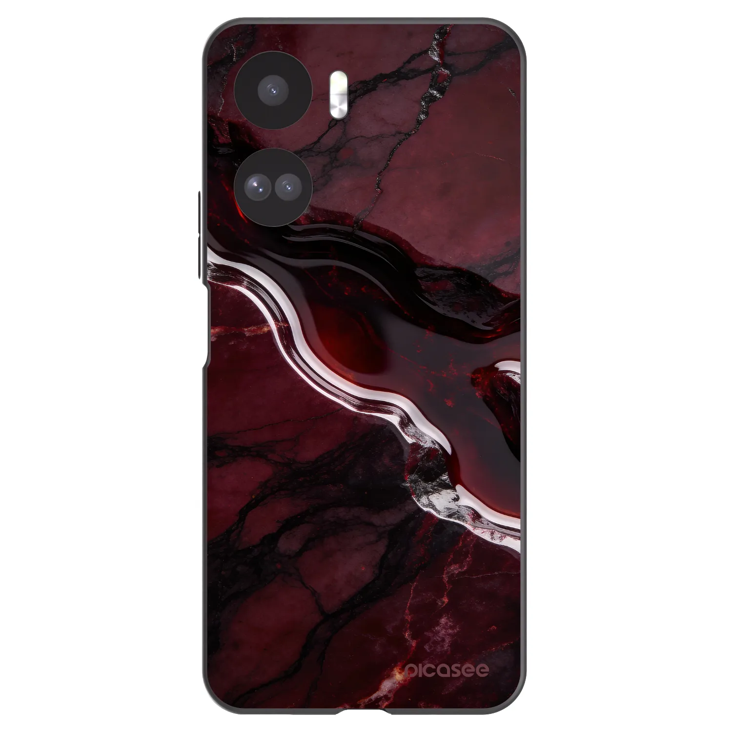 Picasee crna silikonska maskica za Honor 90 Lite 5G - Cherry stone