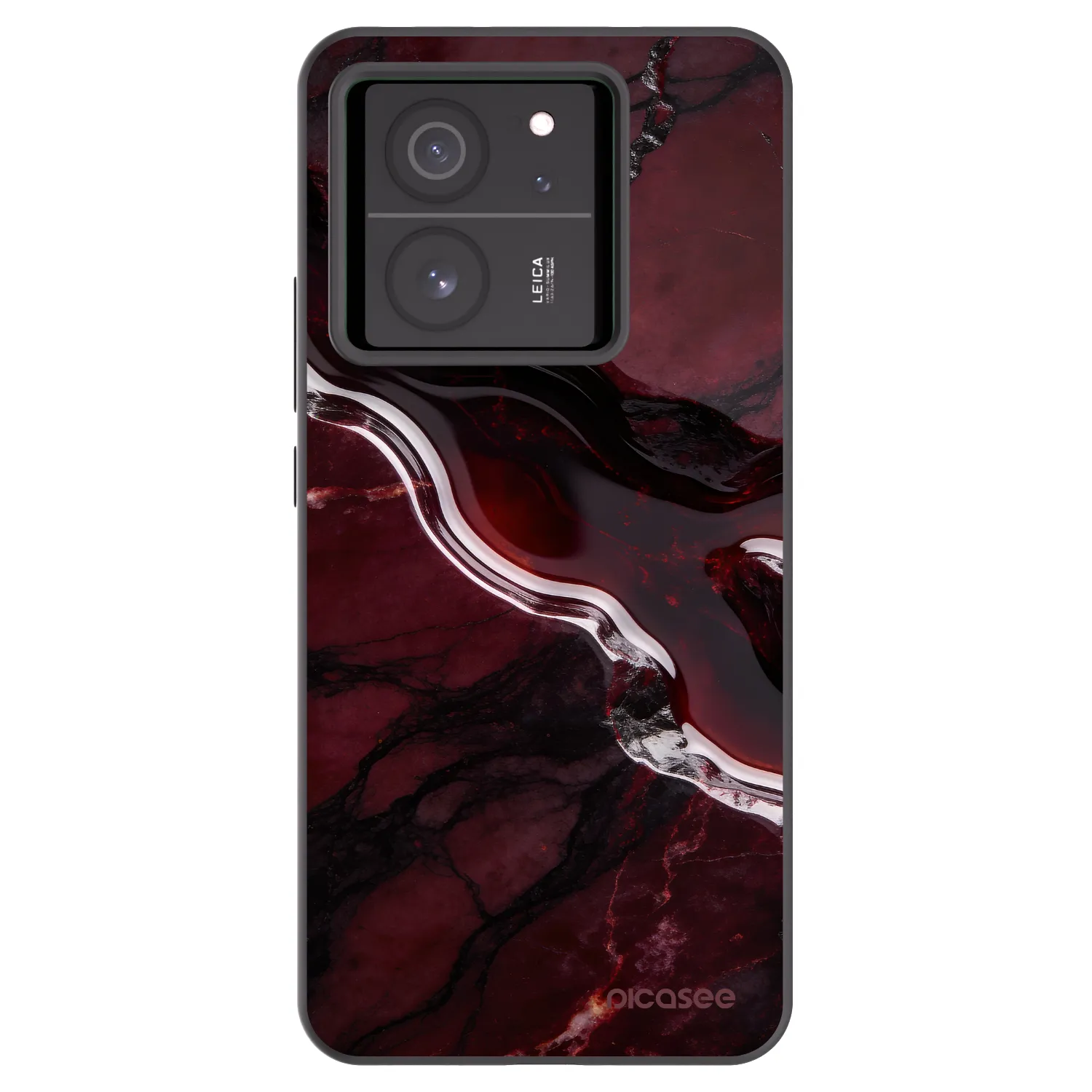 Picasee crna silikonska maskica za Xiaomi 13T - Cherry stone