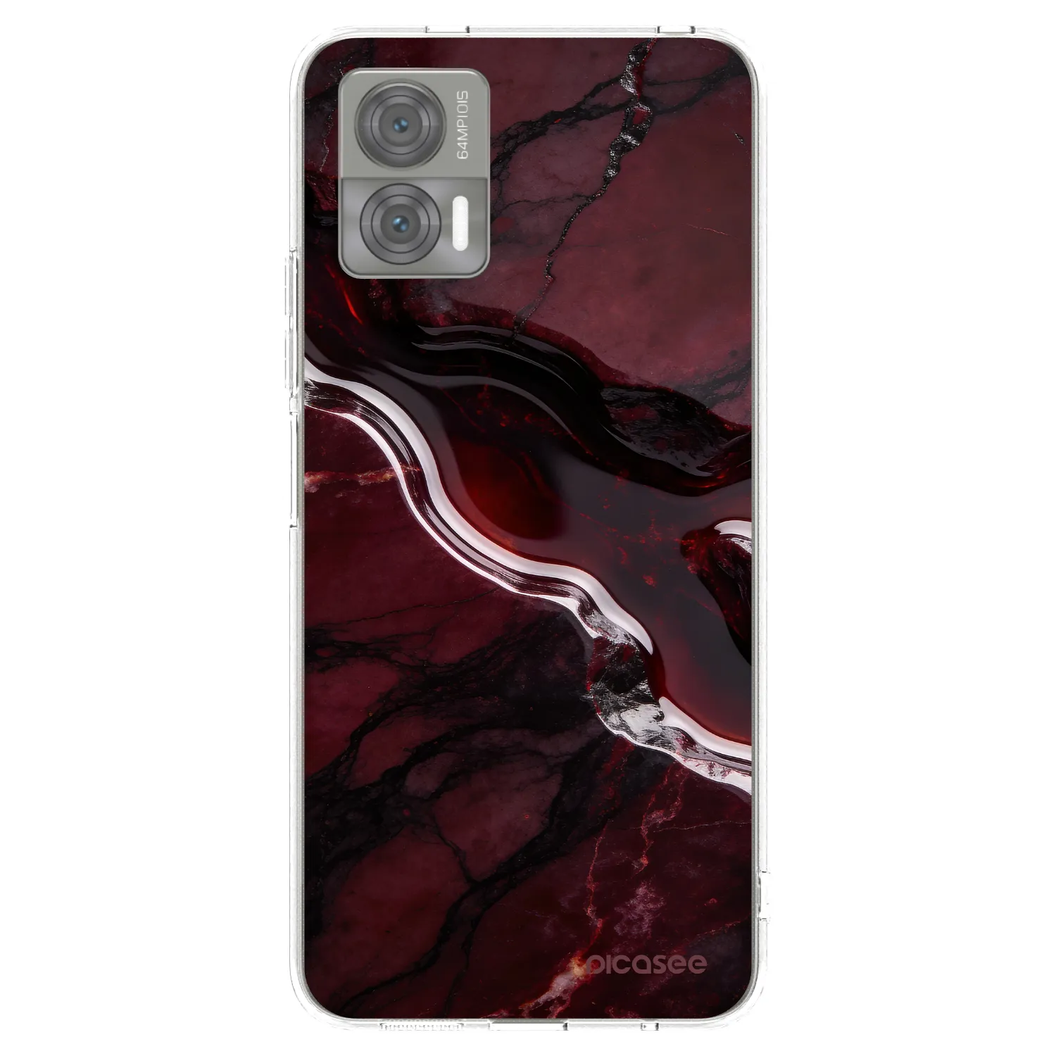 Picasee silikonska prozirna maskica za Motorola Edge 30 Neo - Cherry stone