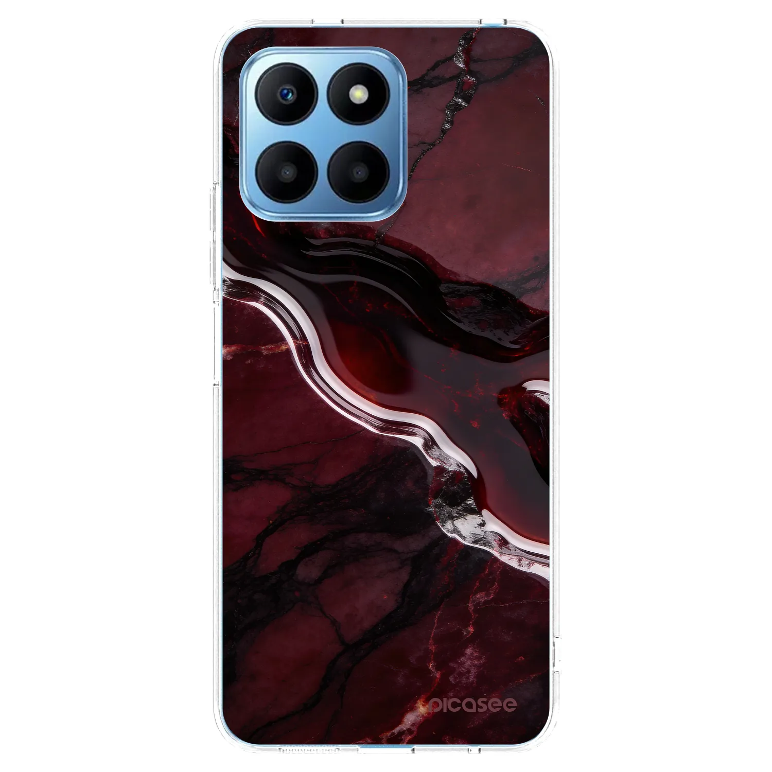 Picasee silikonska prozirna maskica za Honor 70 Lite - Cherry stone