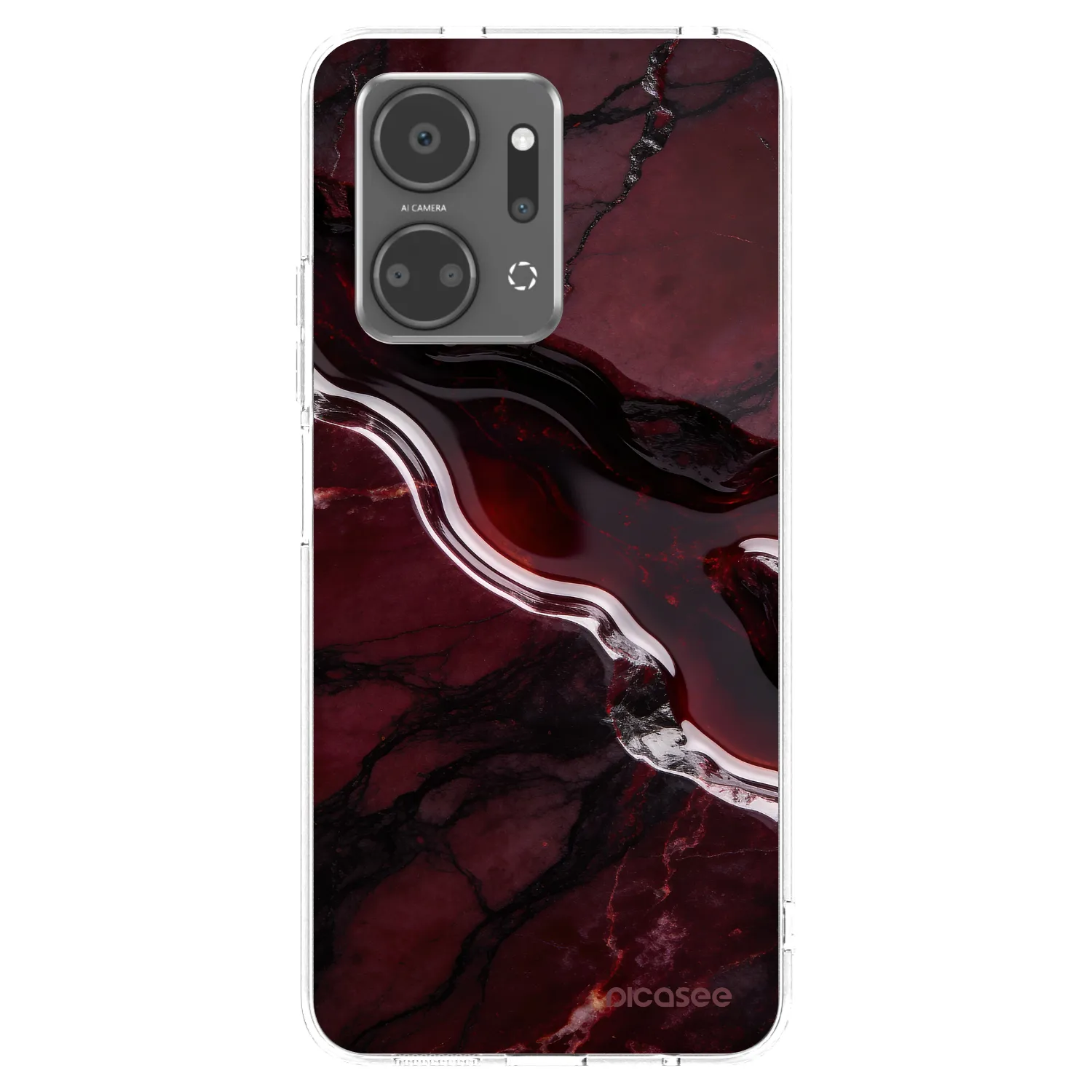 Picasee silikonska prozirna maskica za Honor X7a - Cherry stone