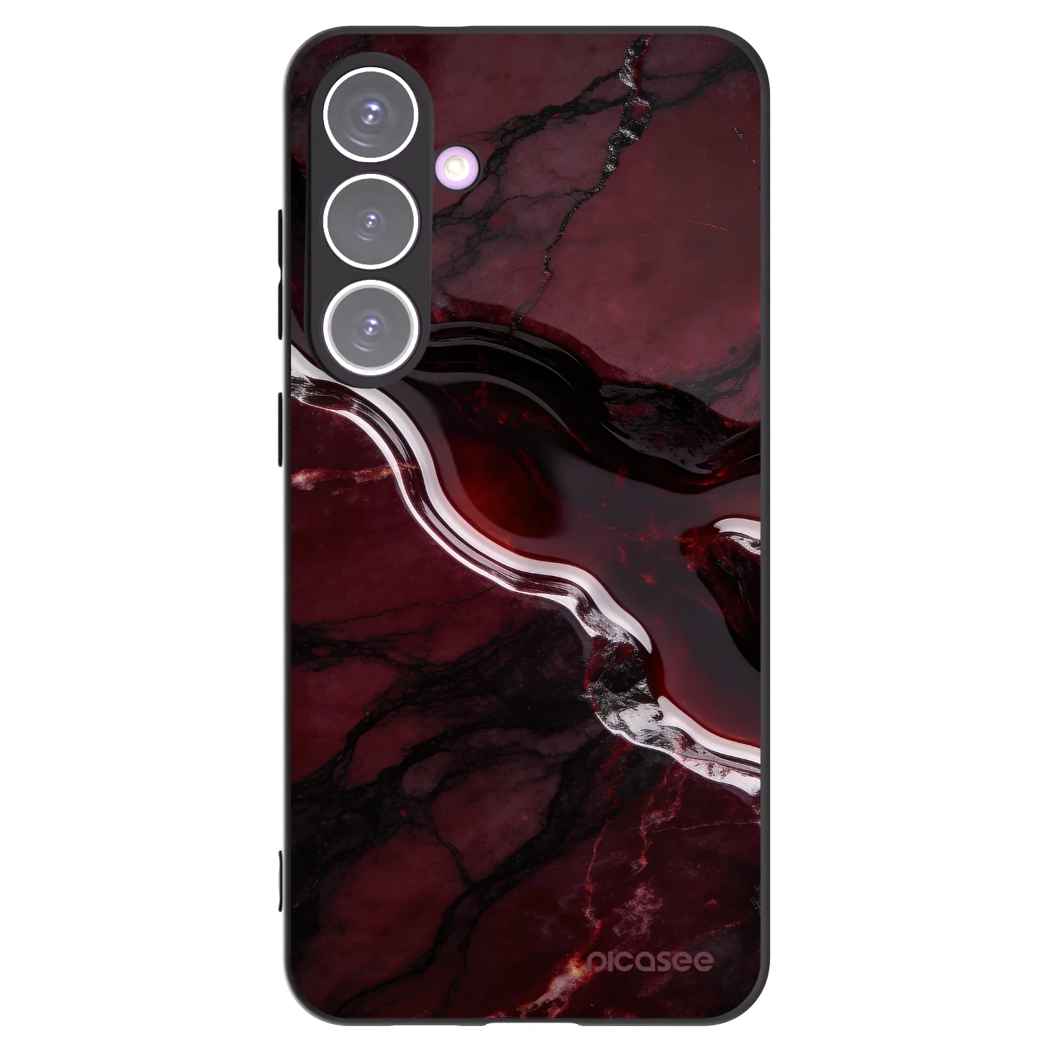 Picasee crna silikonska maskica za Samsung Galaxy S24+ S926B 5G - Cherry stone