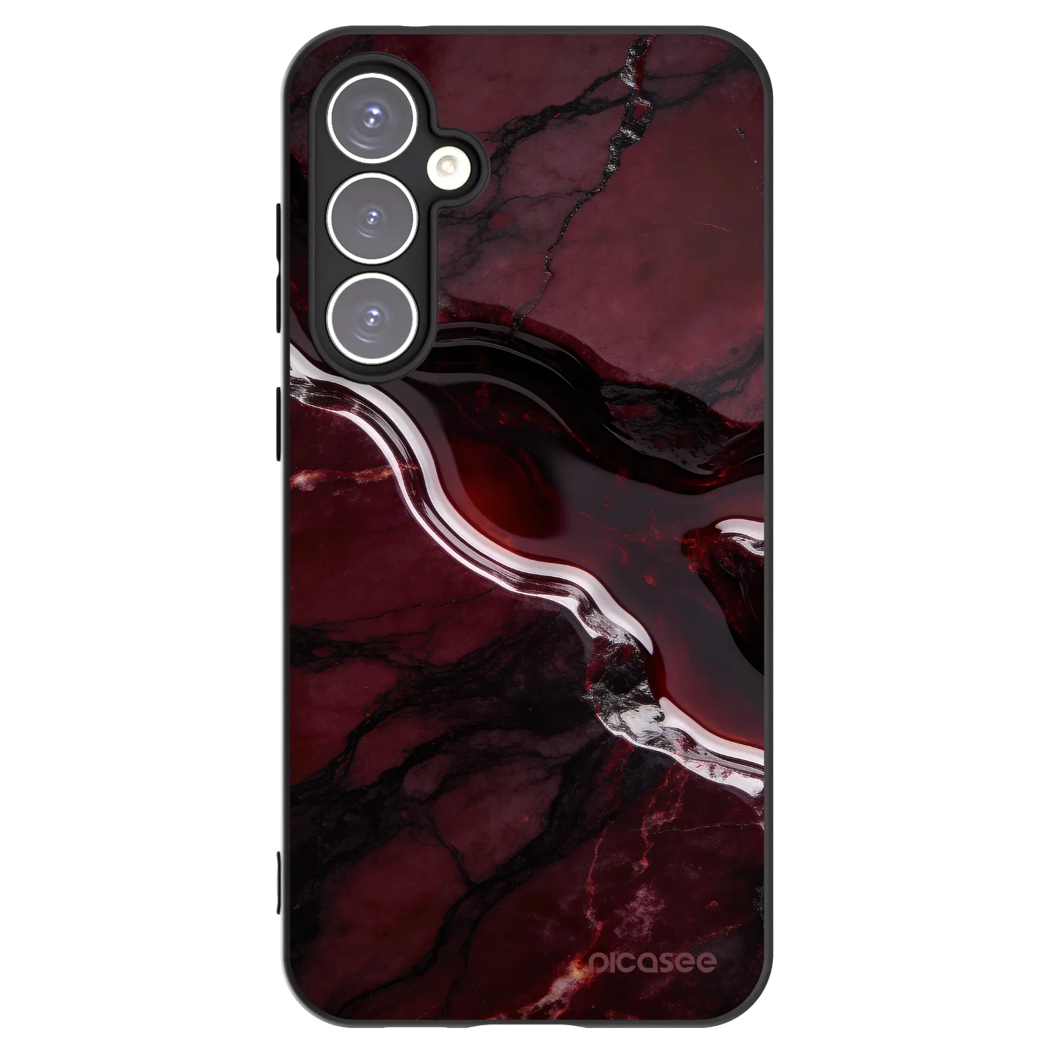 Picasee crna silikonska maskica za Samsung Galaxy S23 FE S711B - Cherry stone