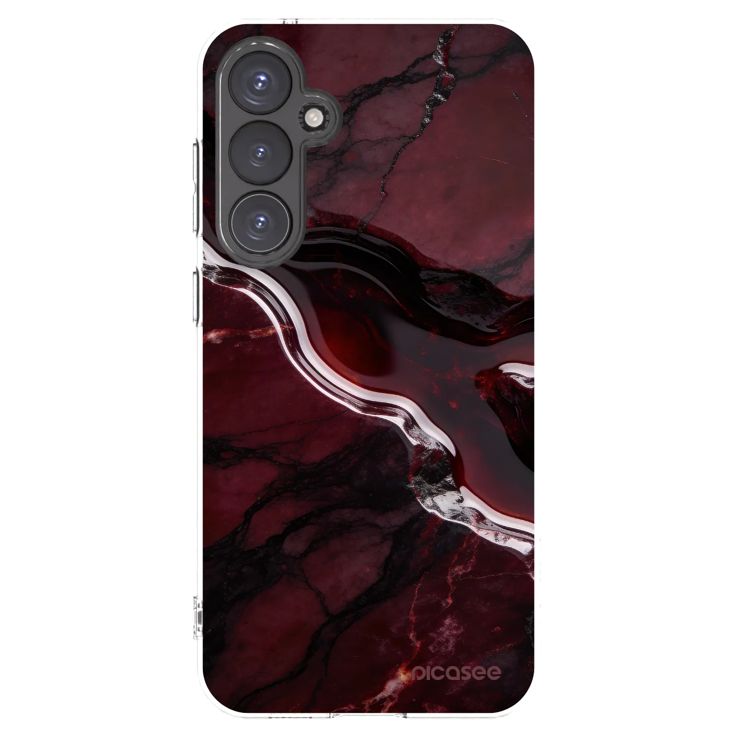 Picasee silikonska prozirna maskica za Samsung Galaxy S23 FE S711B - Cherry stone