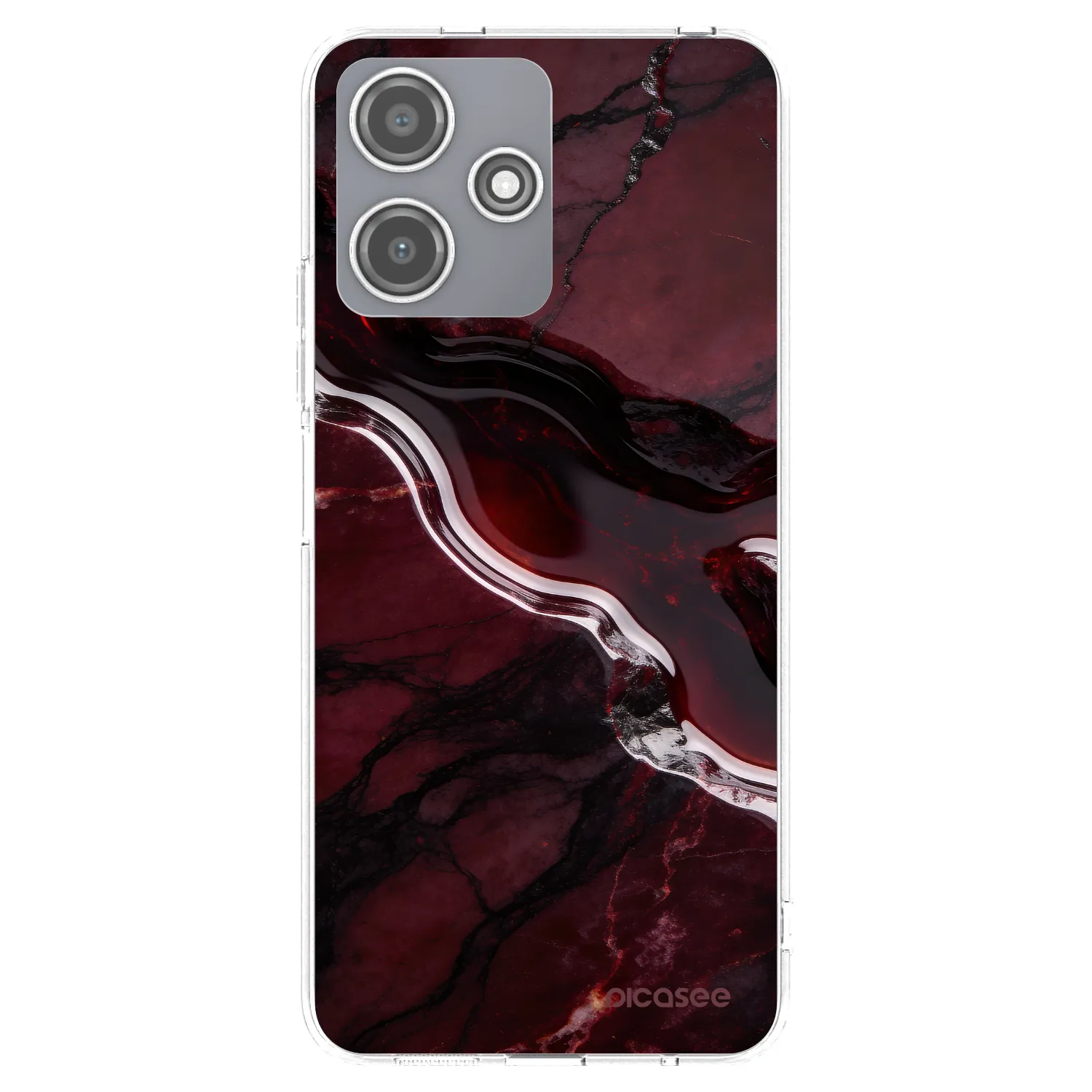 Picasee silikonska prozirna maskica za Xiaomi Redmi 12 5G - Cherry stone