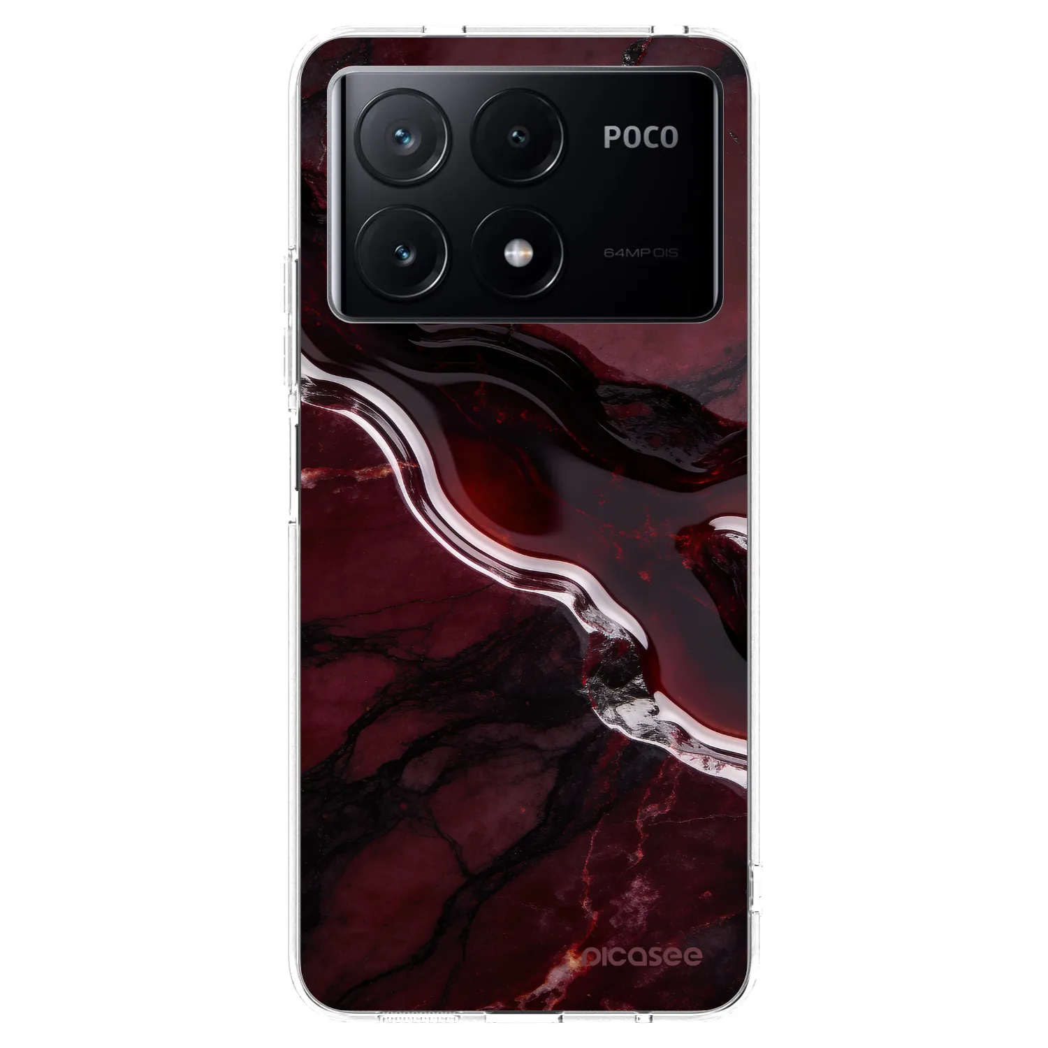 Picasee silikonska prozirna maskica za Xiaomi Poco X6 Pro - Cherry stone