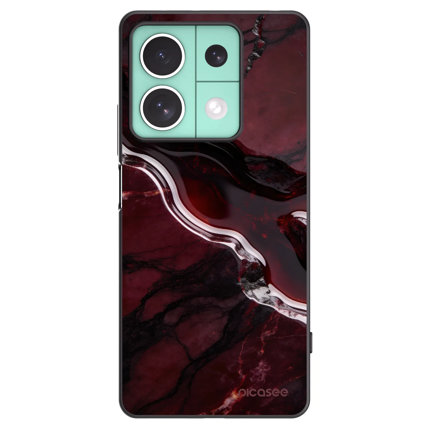 Picasee crna silikonska maskica za Xiaomi Redmi Note 13 5G - Cherry stone