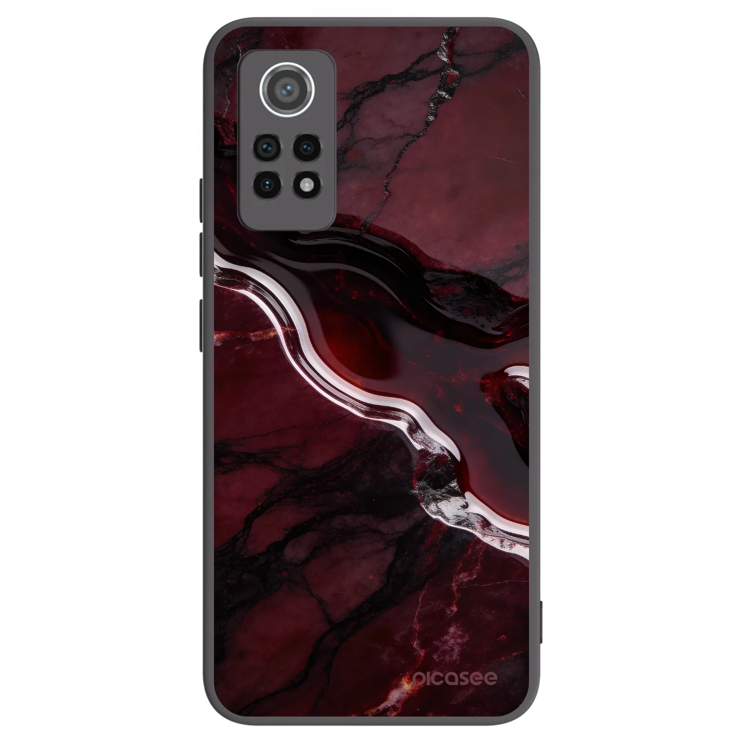 Picasee crna silikonska maskica za Xiaomi Redmi Note 12 Pro 4G - Cherry stone