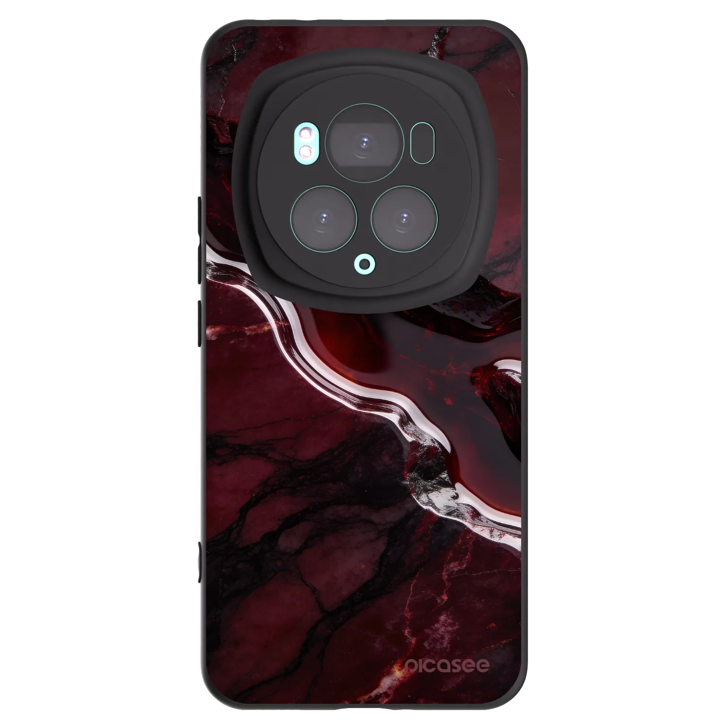 Picasee crna silikonska maskica za Honor Magic6 Pro - Cherry stone