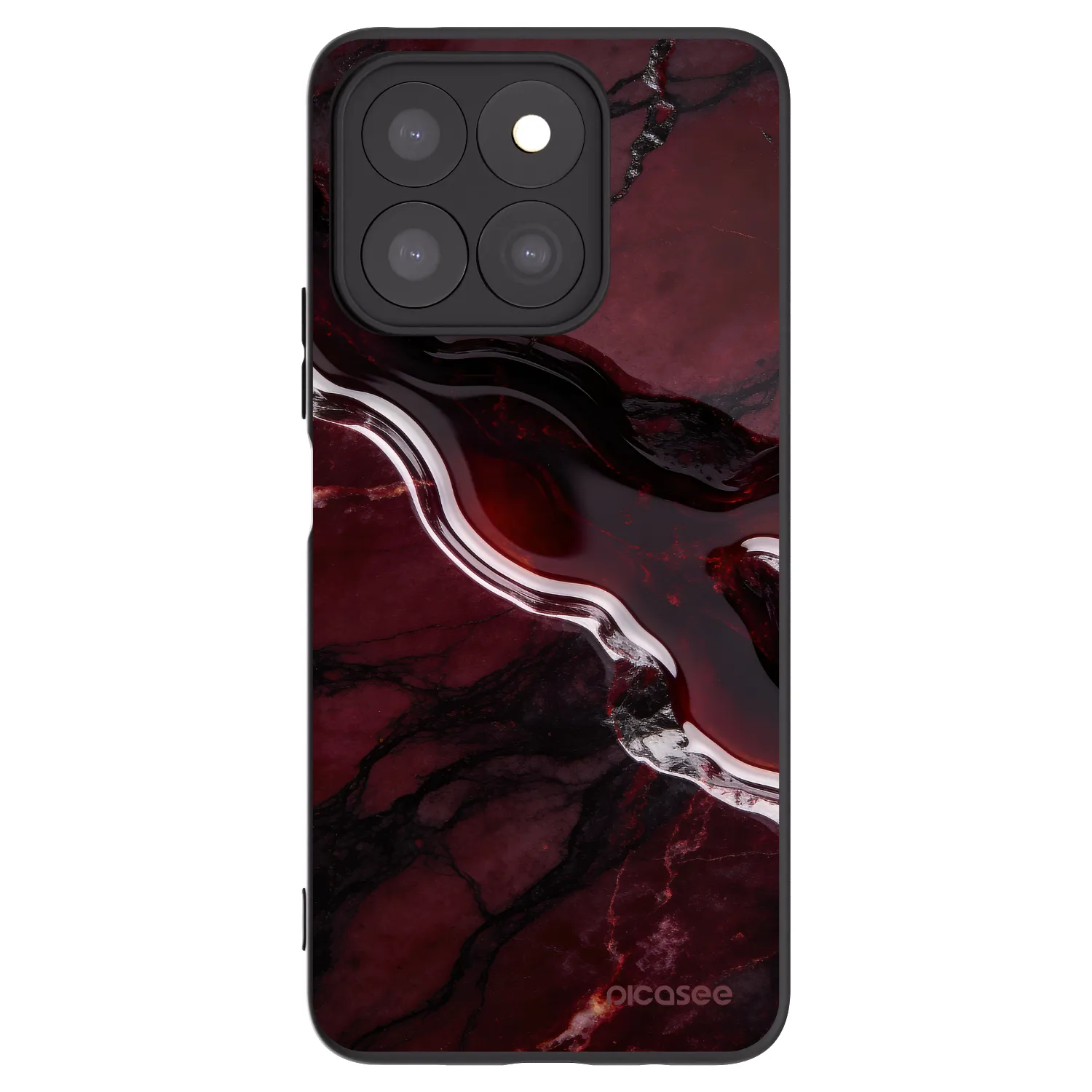 Picasee crna silikonska maskica za Honor X8b - Cherry stone