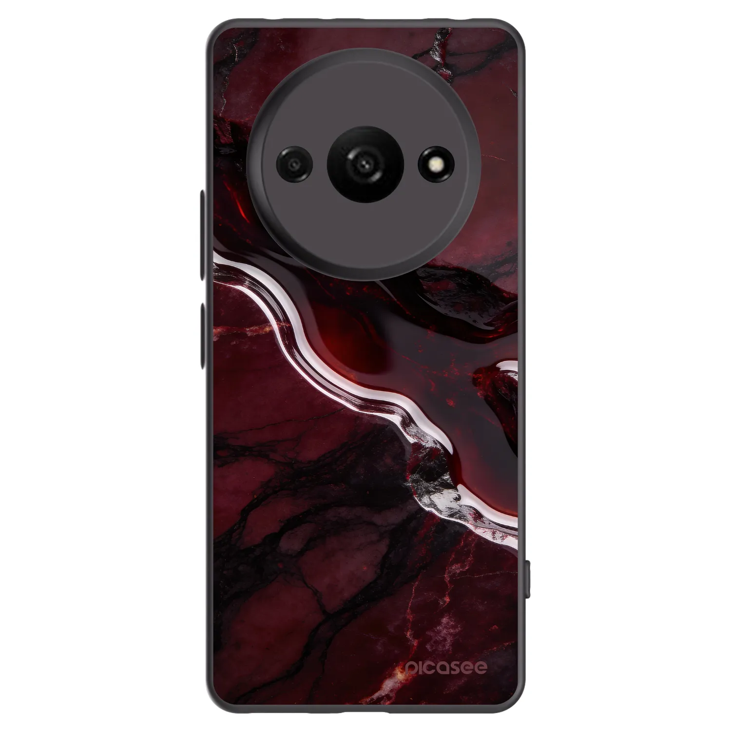 Picasee crna silikonska maskica za Xiaomi Redmi A3 - Cherry stone