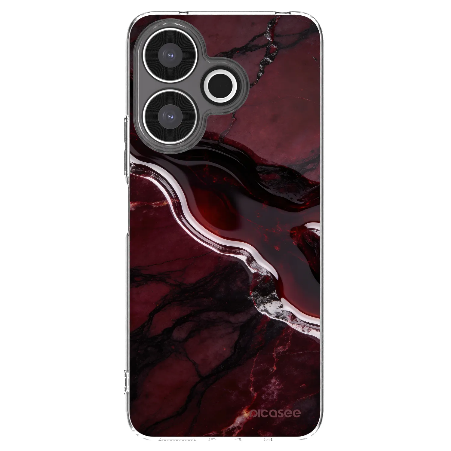 Picasee silikonska prozirna maskica za Xiaomi Redmi 13 4G - Cherry stone