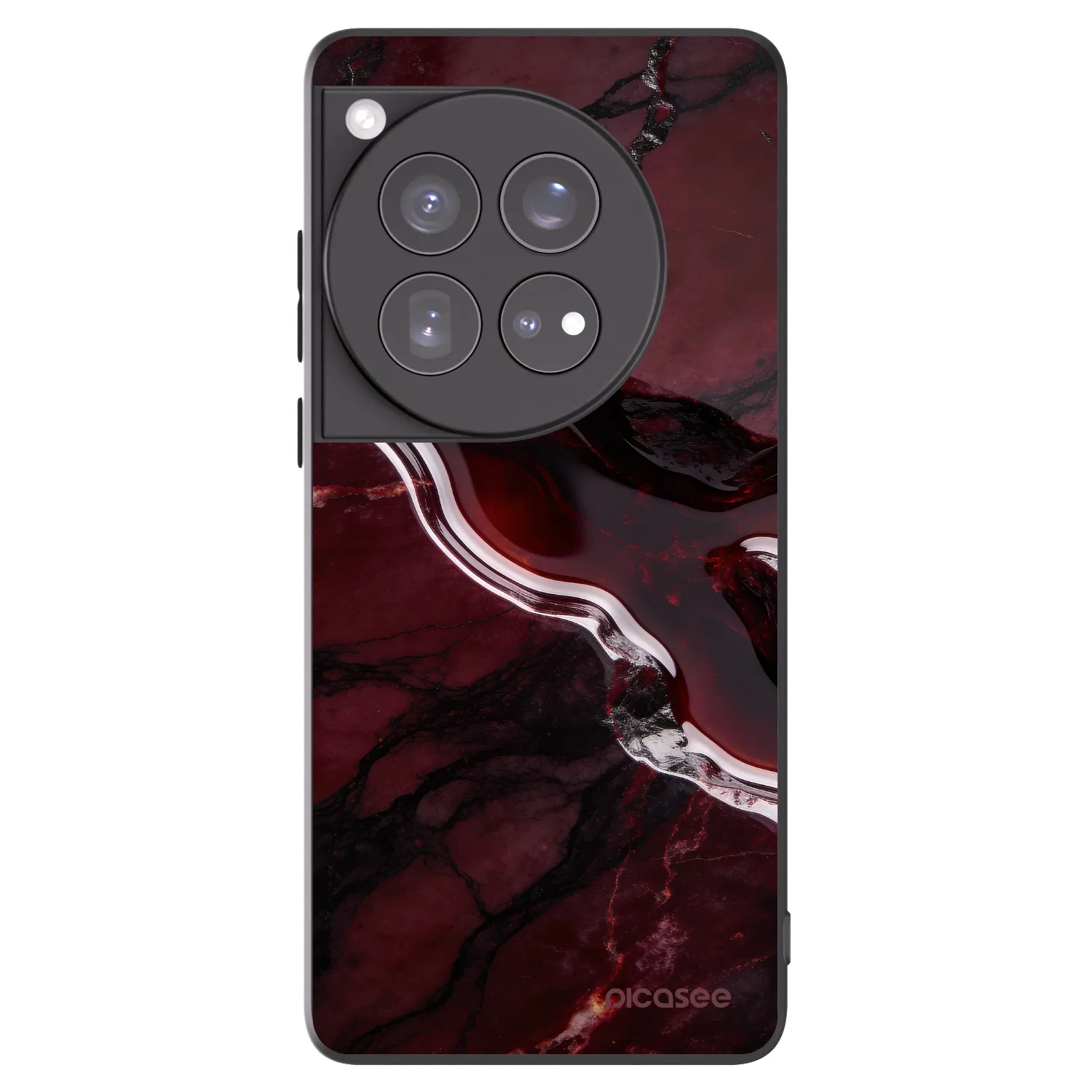Picasee crna silikonska maskica za OnePlus 12 5G - Cherry stone