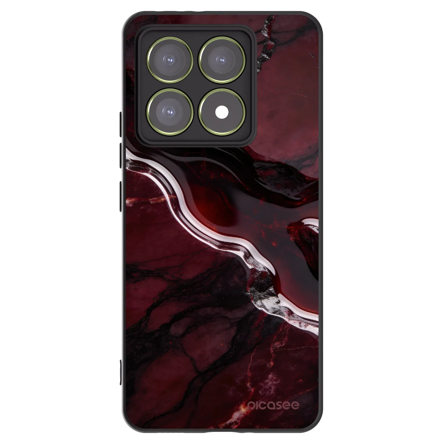 Picasee crna silikonska maskica za Xiaomi 14T - Cherry stone