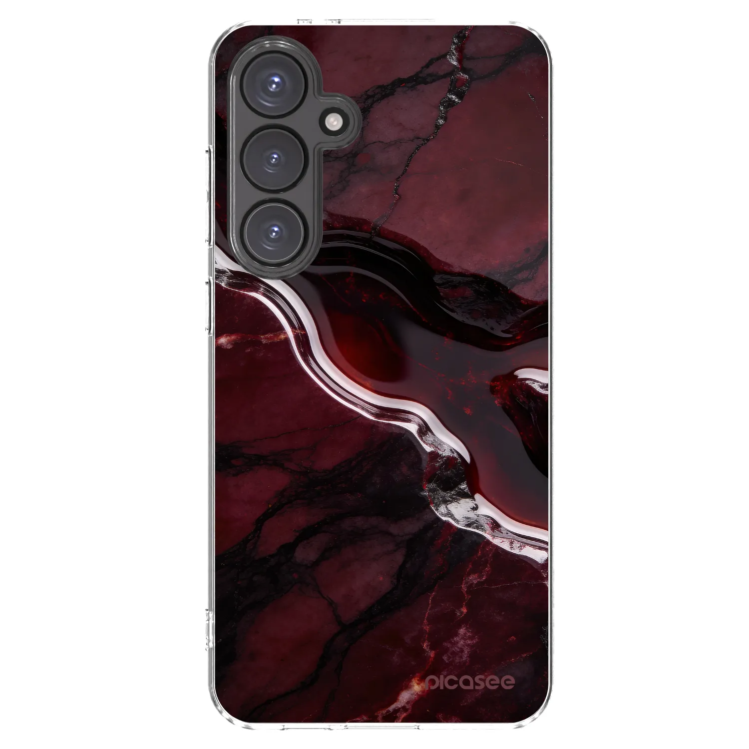 Picasee silikonska prozirna maskica za Samsung Galaxy S24 FE S721B - Cherry stone
