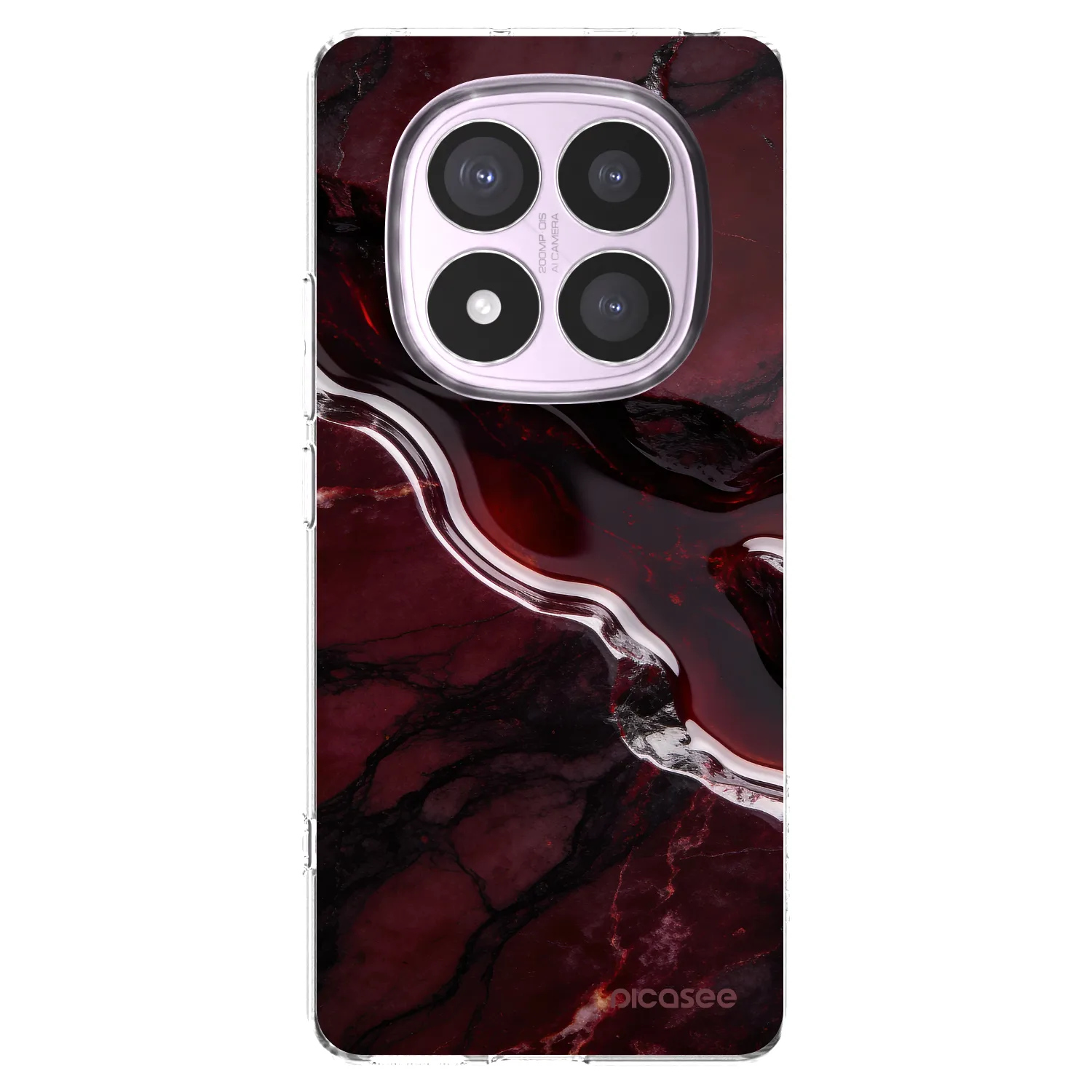 Picasee silikonska prozirna maskica za Xiaomi Redmi Note 14 Pro 5G - Cherry stone