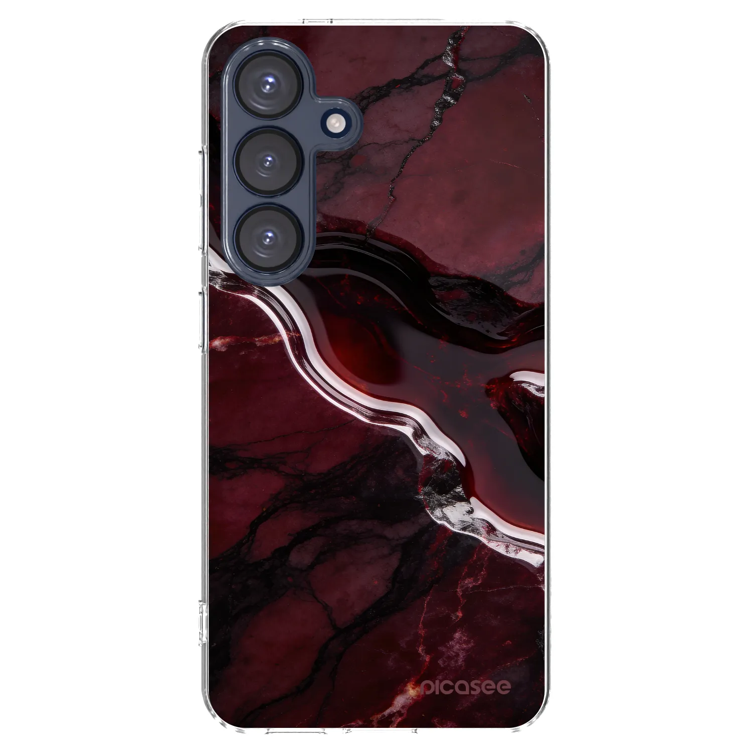 Picasee silikonska prozirna maskica za Samsung Galaxy S25 5G - Cherry stone