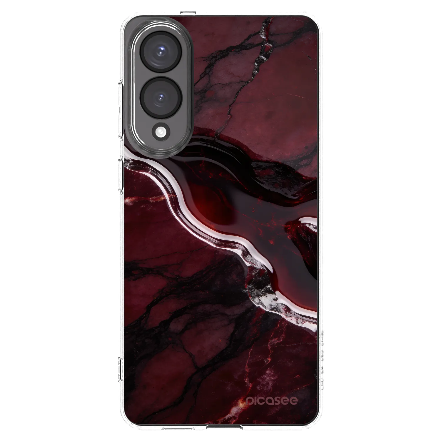 Picasee silikonska prozirna maskica za Samsung Galaxy S25 Edge 5G - Cherry stone