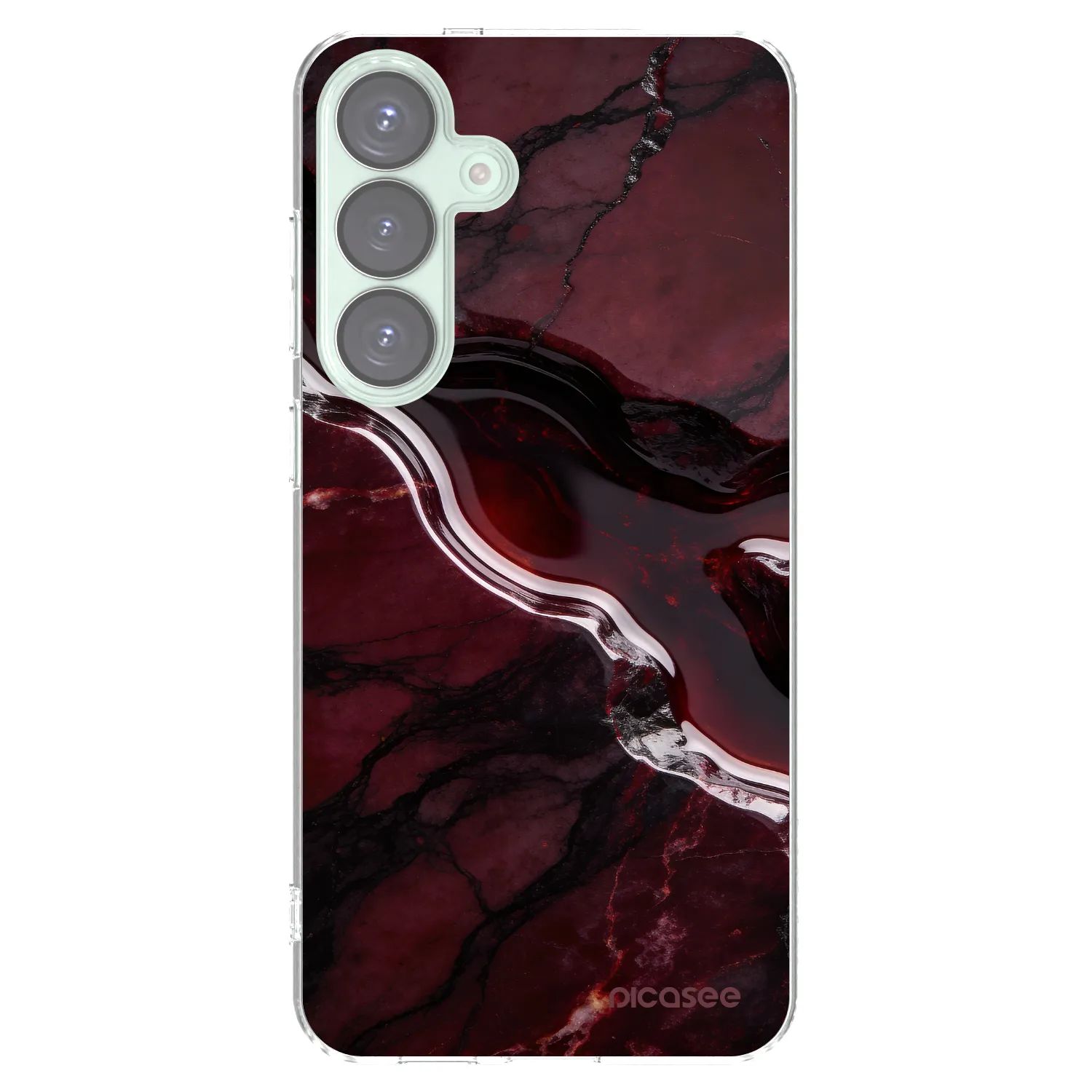 Picasee silikonska prozirna maskica za Samsung Galaxy S25+ 5G - Cherry stone