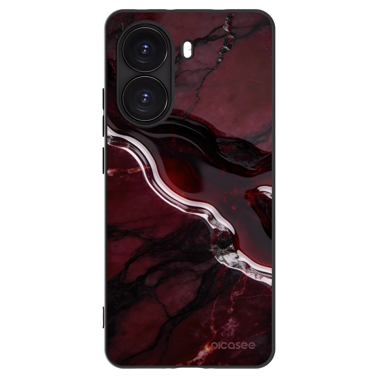 Picasee crna silikonska maskica za Xiaomi Poco X7 Pro 5G - Cherry stone