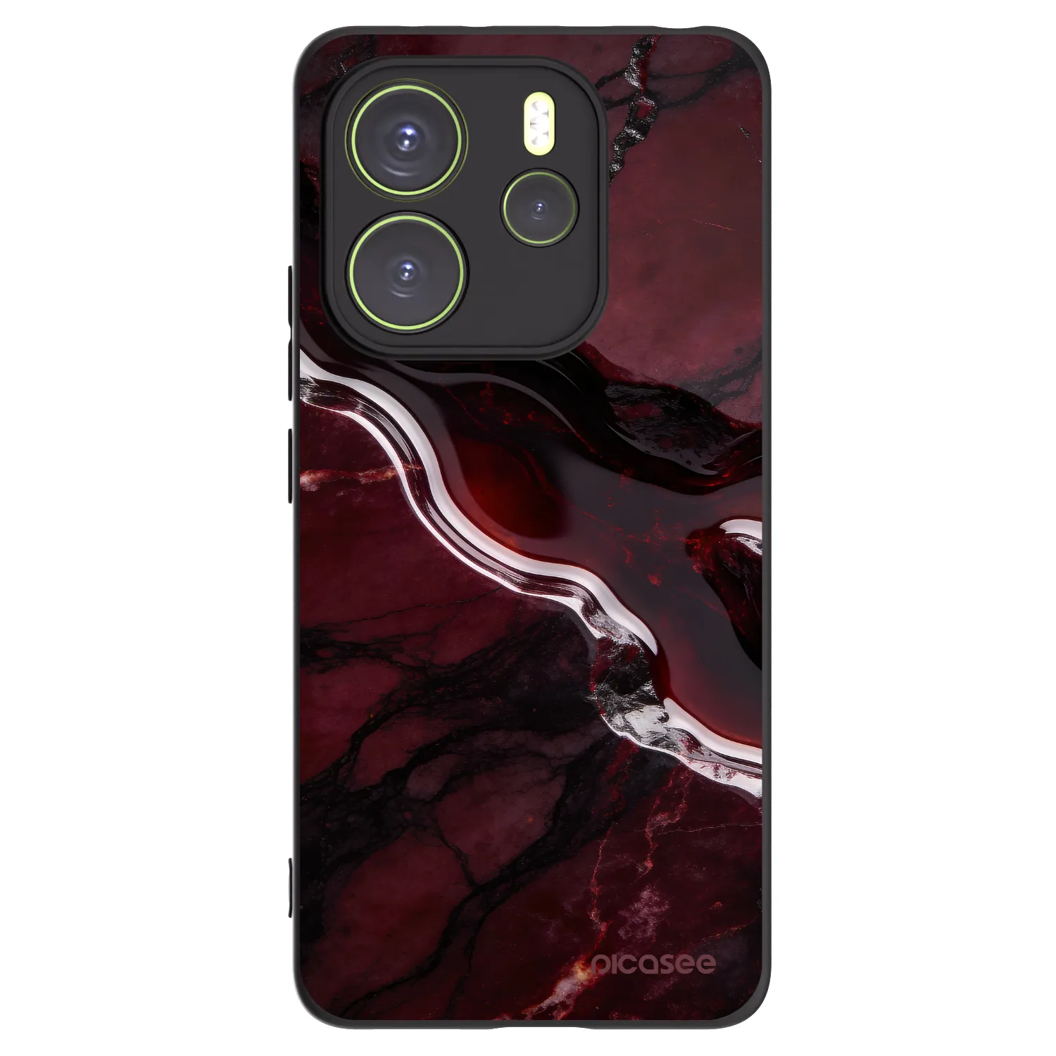 Picasee crna silikonska maskica za Xiaomi Redmi Note 14 4G - Cherry stone