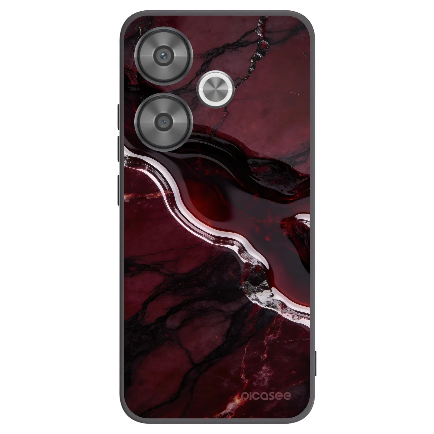 Picasee crna silikonska maskica za Xiaomi Poco F6 - Cherry stone