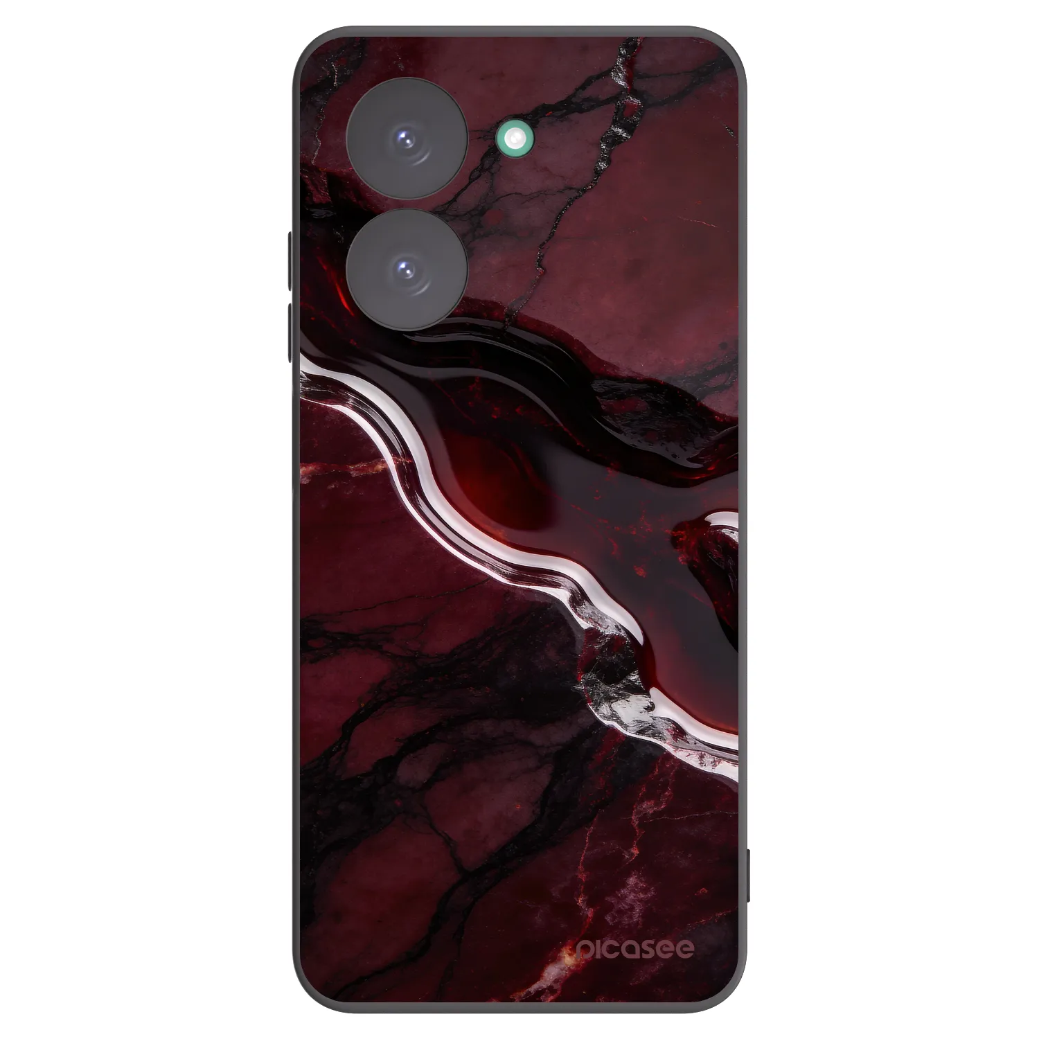 Picasee crna silikonska maskica za Xiaomi Redmi A5 - Cherry stone