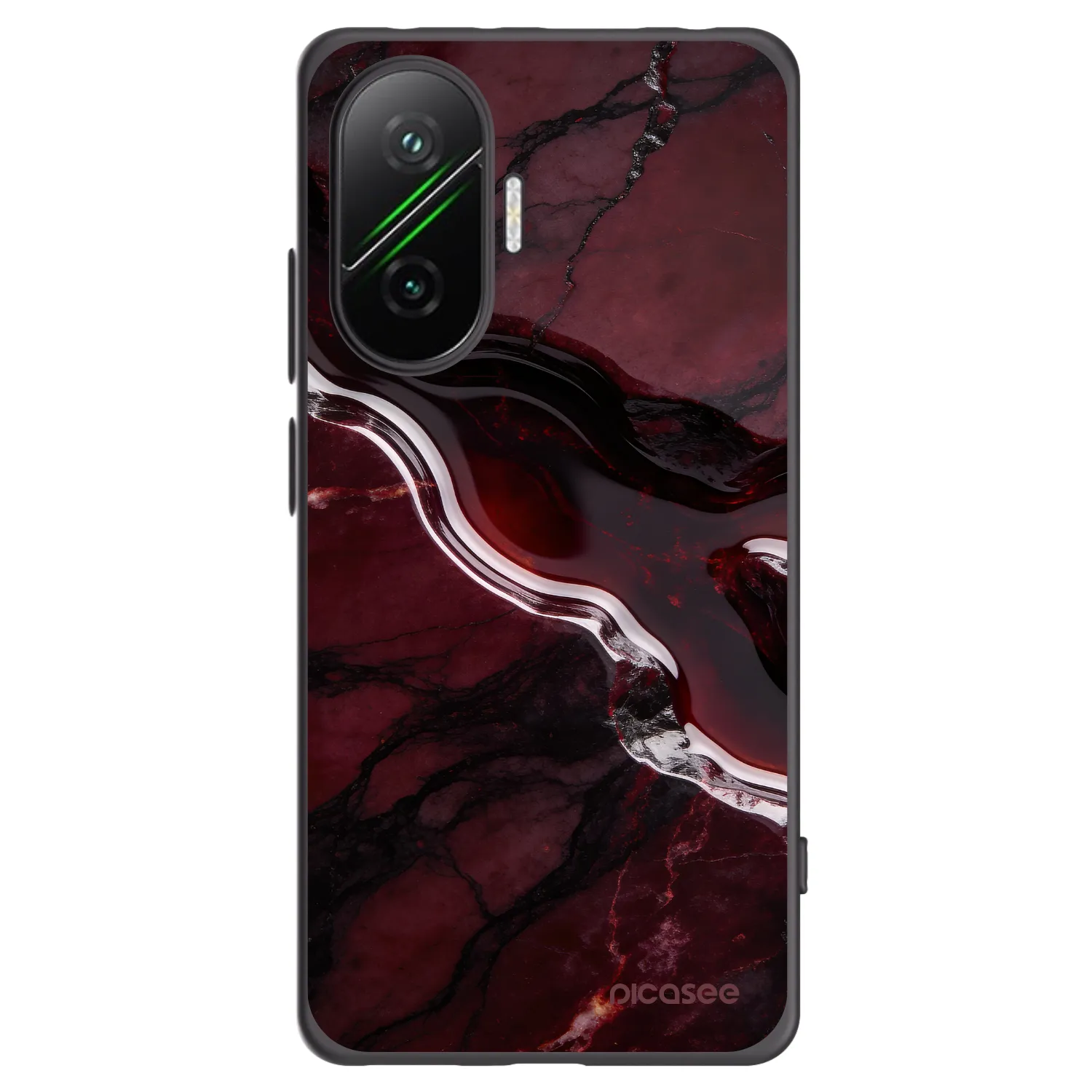 Picasee crna silikonska maskica za Xiaomi Poco F7 5G - Cherry stone