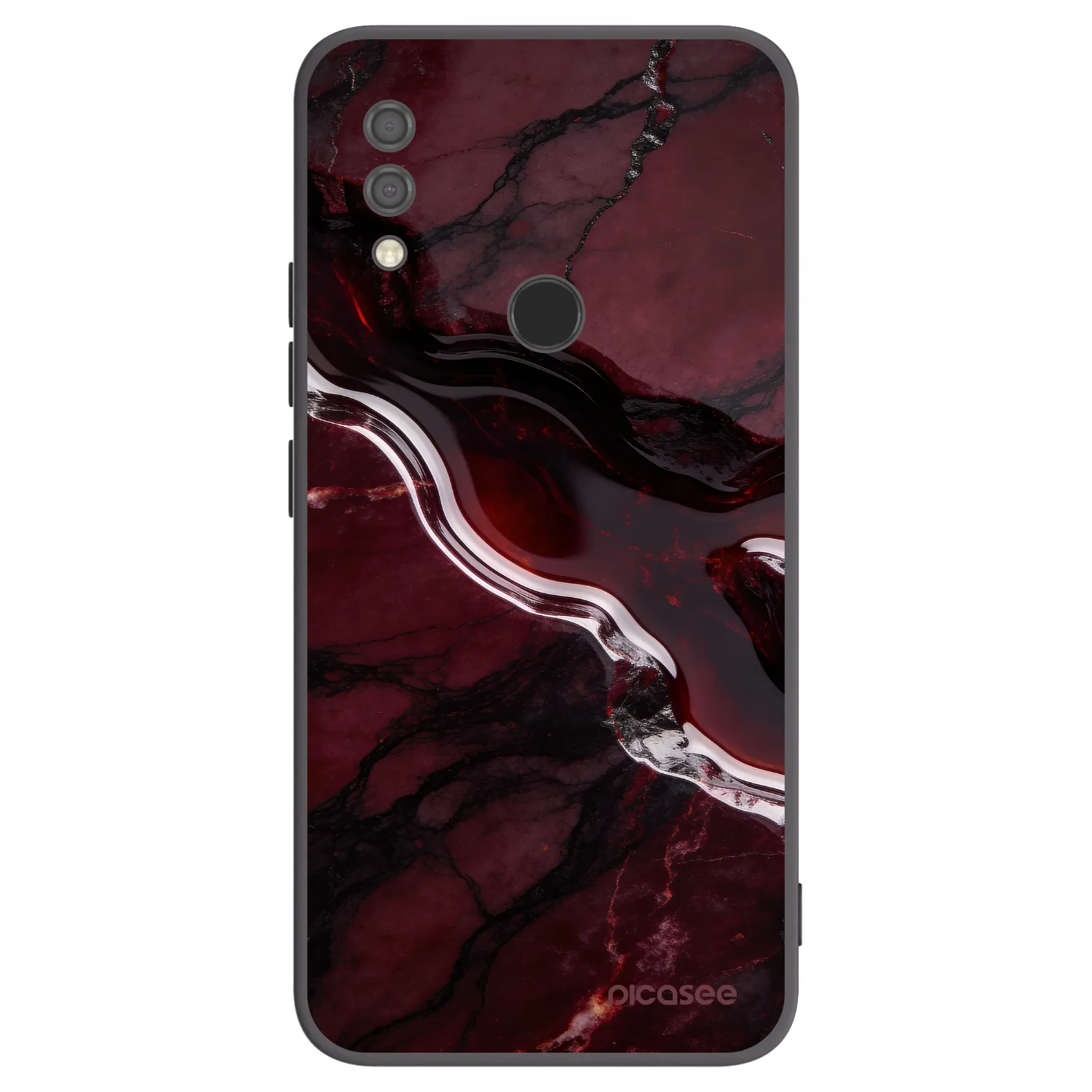 Picasee crna silikonska maskica za Xiaomi Redmi 7 - Cherry stone