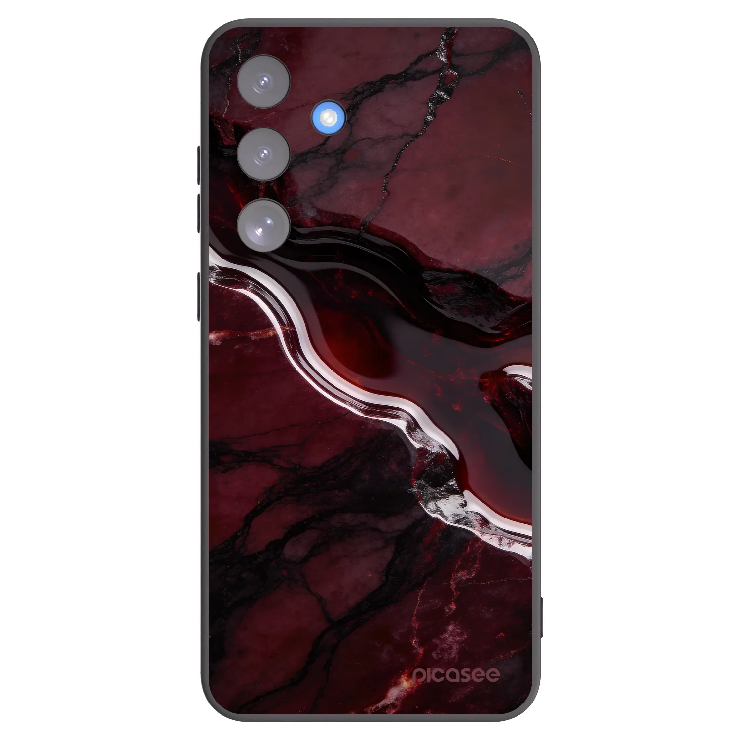 Picasee crna silikonska maskica za Samsung Galaxy S25 FE 5G - Cherry stone