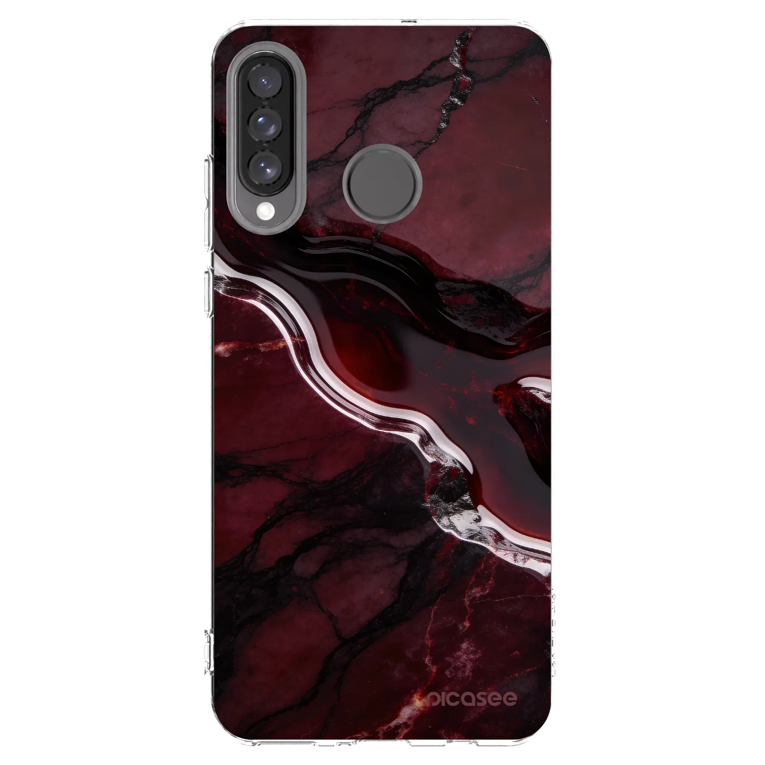 Picasee silikonska prozirna maskica za Huawei P30 Lite - Cherry stone