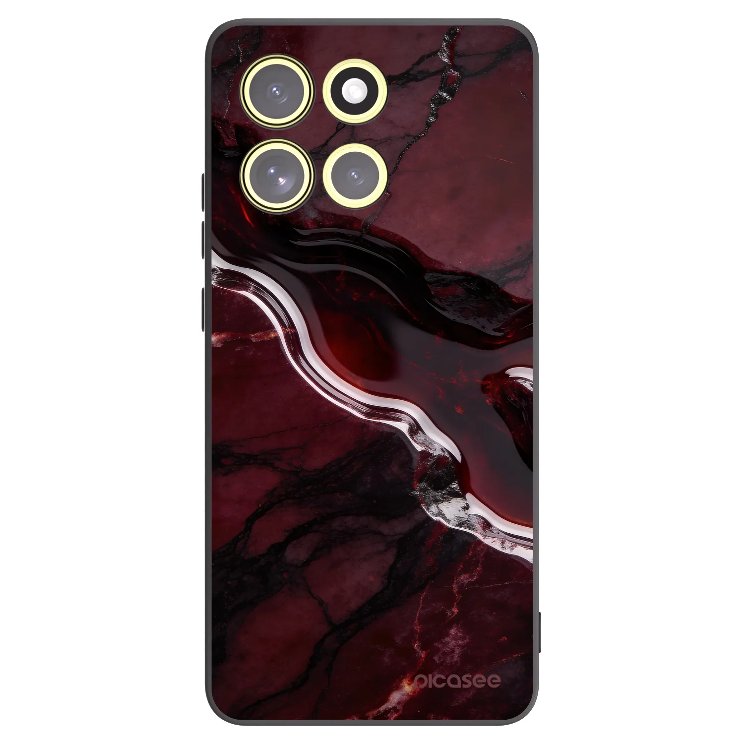 Picasee crna silikonska maskica za Motorola Moto G86 Power 5G - Cherry stone
