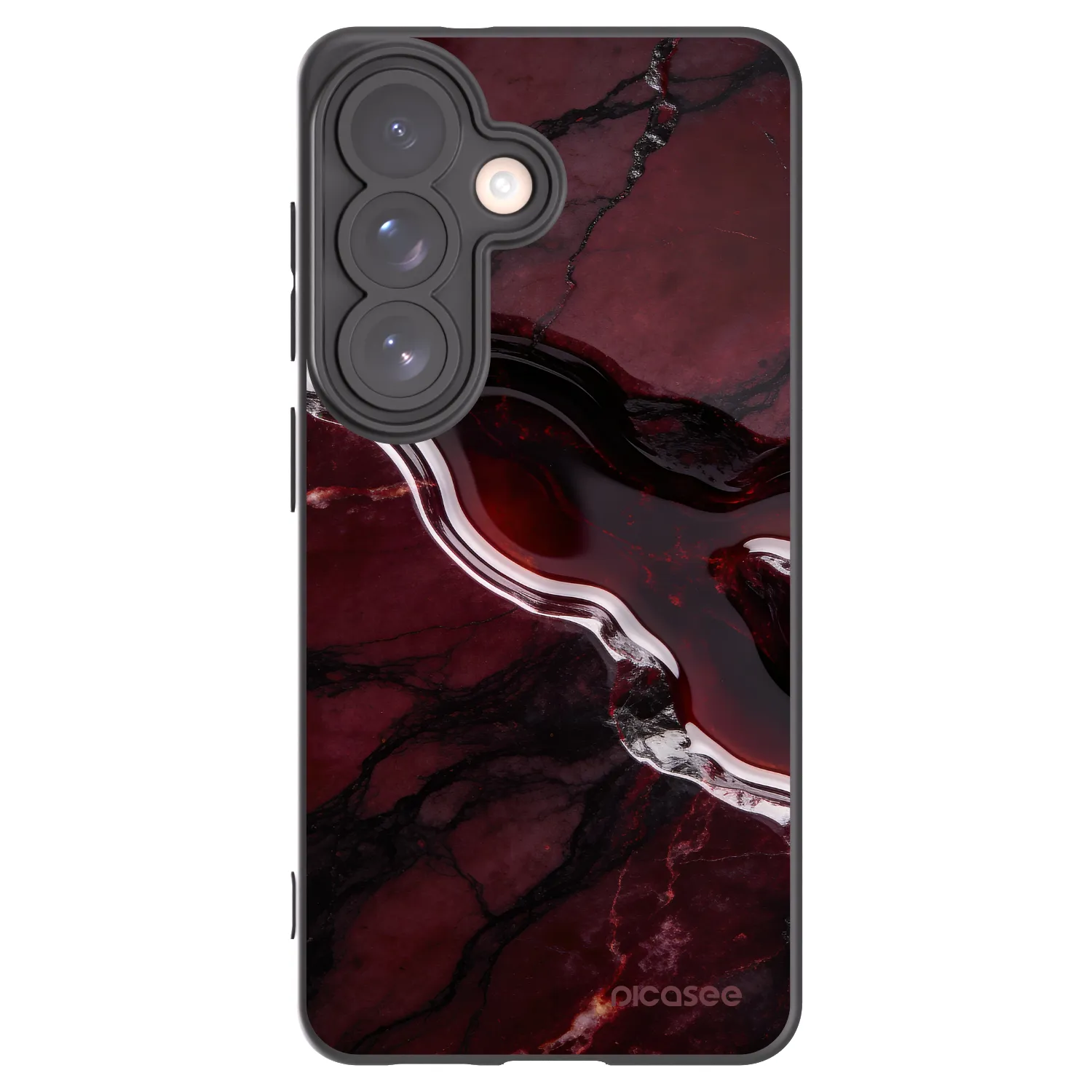 Picasee crna silikonska maskica za Samsung Galaxy S26 - Cherry stone