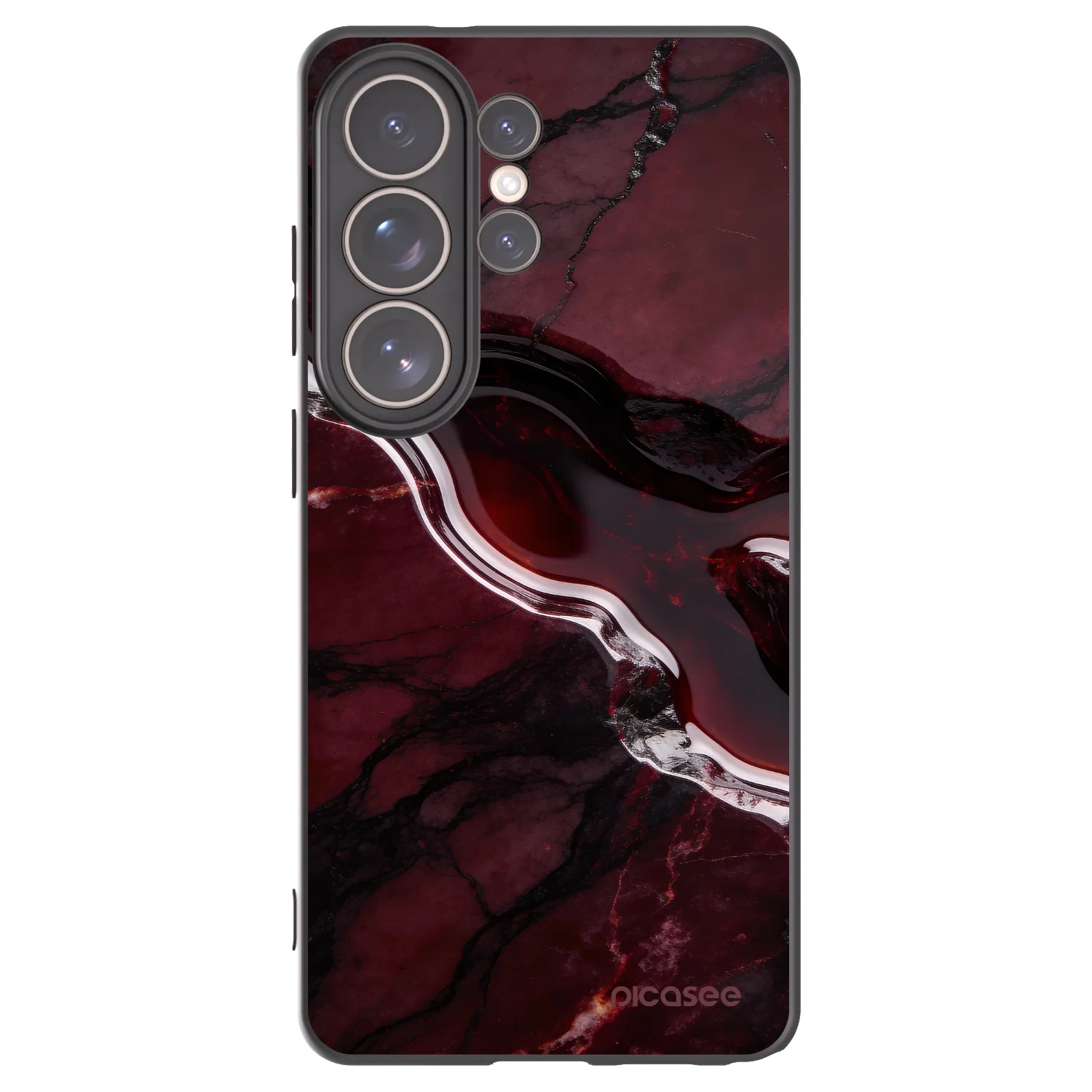 Picasee crna silikonska maskica za Samsung Galaxy S26 Ultra - Cherry stone