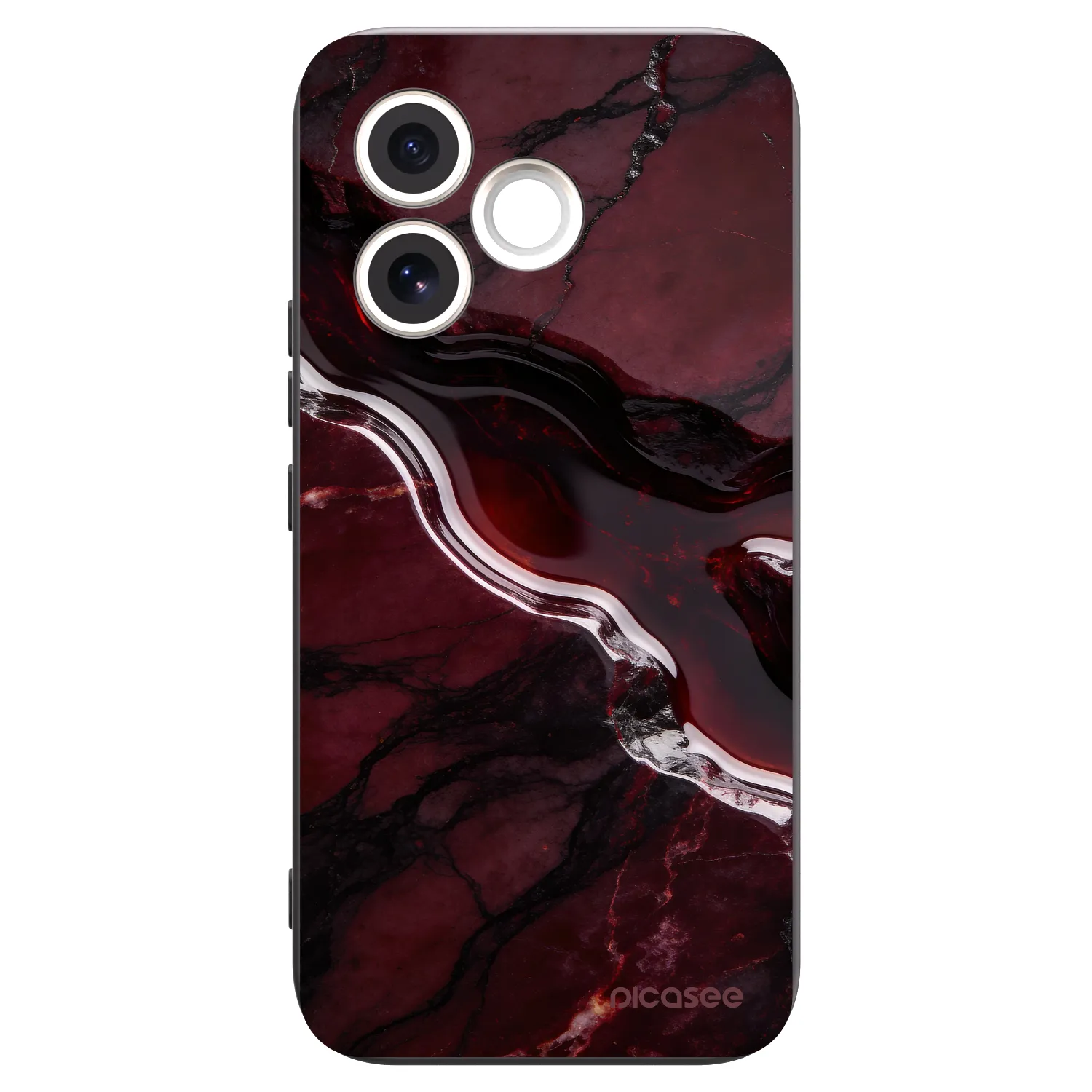 Picasee crna silikonska maskica za Honor 600 Lite - Cherry stone