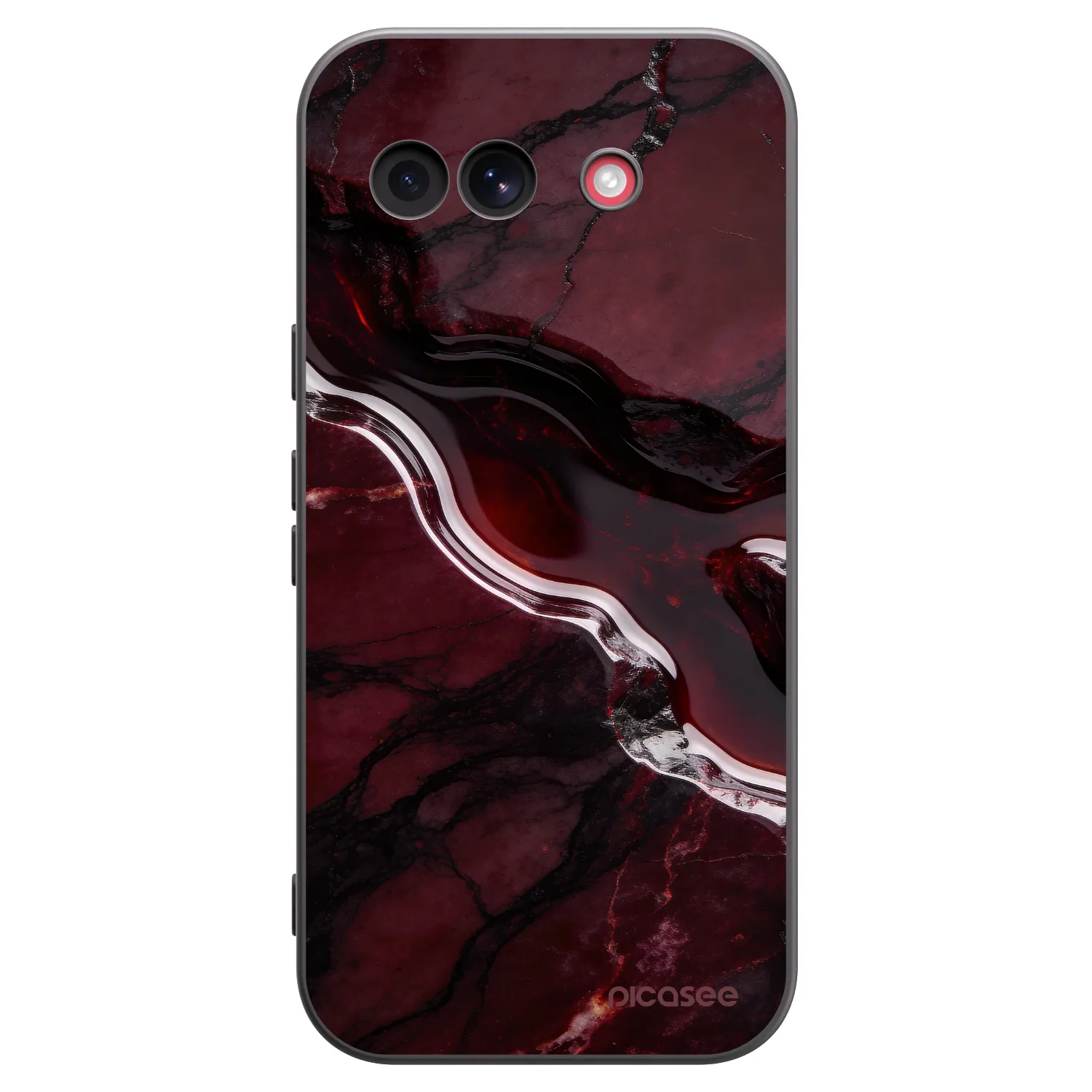 Picasee crna silikonska maskica za Google Pixel 10a - Cherry stone