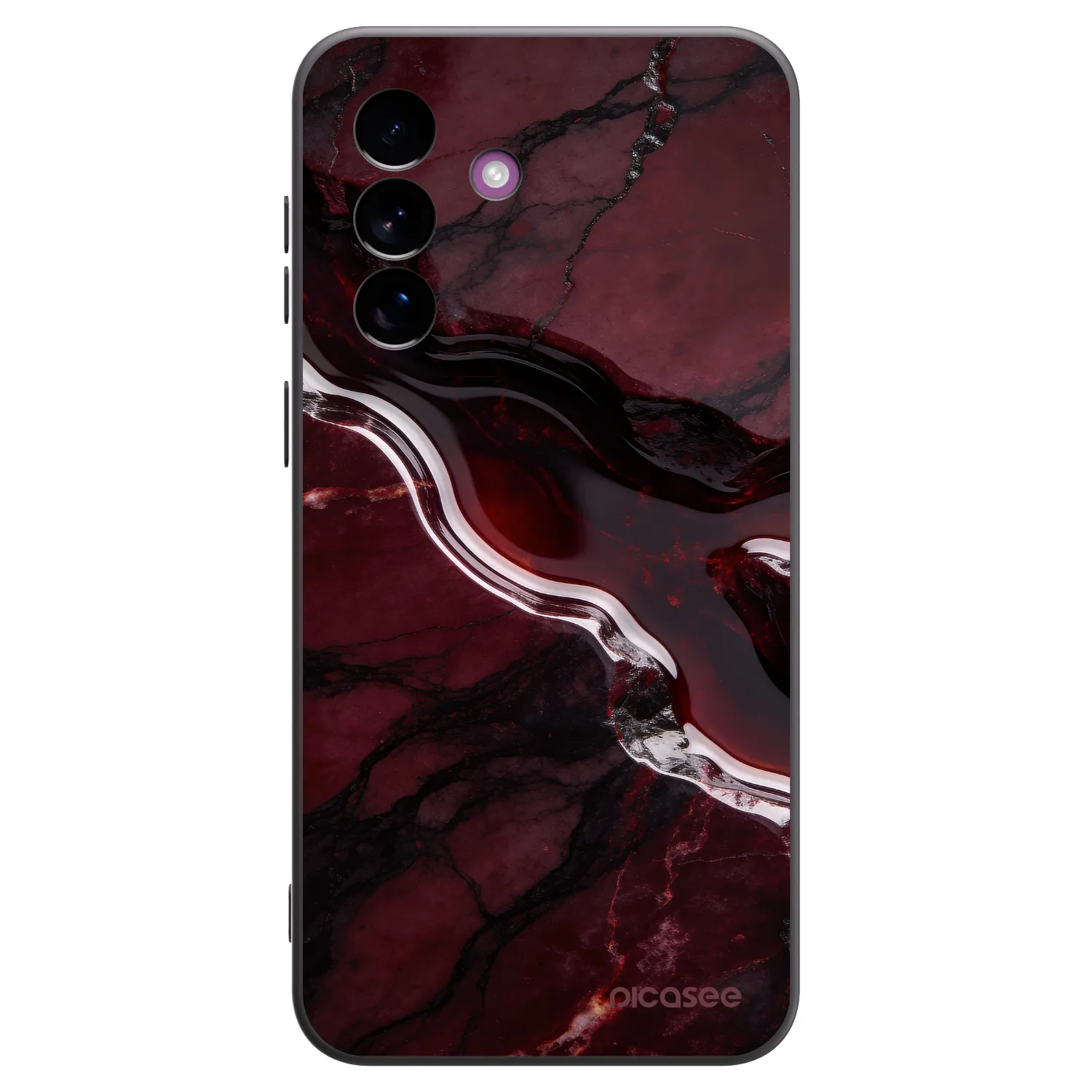 Picasee crna silikonska maskica za Samsung Galaxy A37 - Cherry stone
