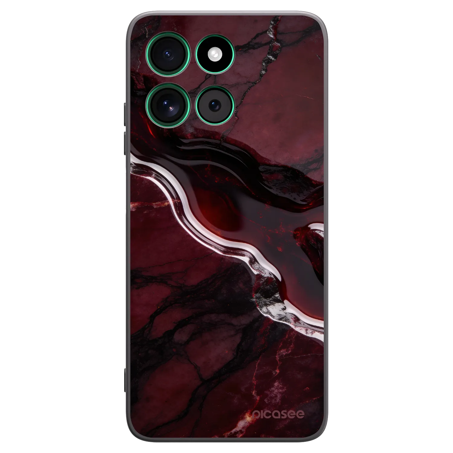Picasee crna silikonska maskica za Motorola Moto G57 Power - Cherry stone