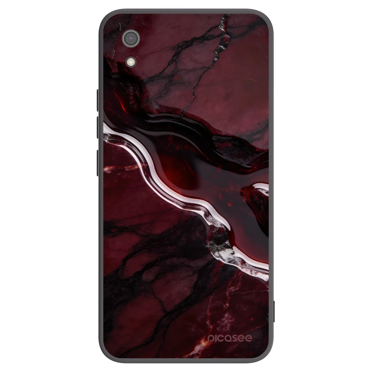 Picasee crna silikonska maskica za Xiaomi Redmi 7A - Cherry stone