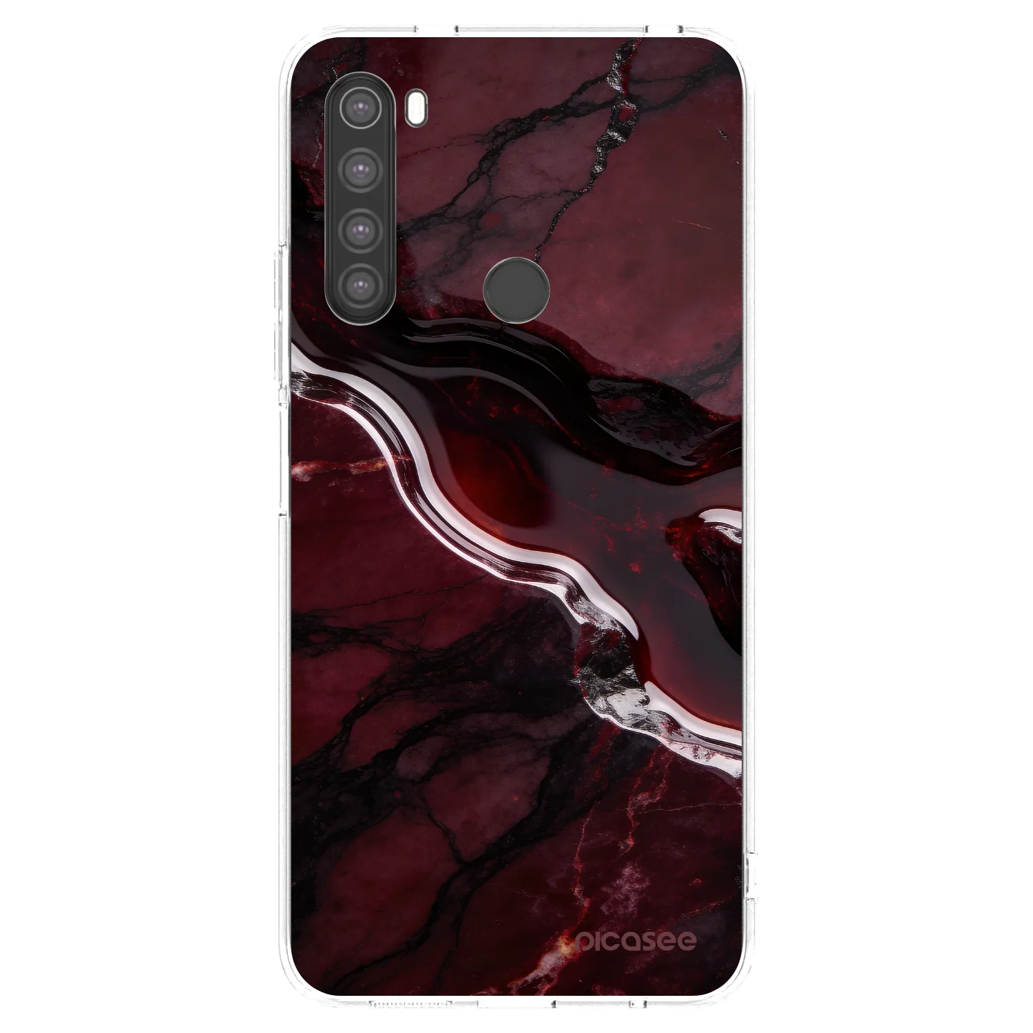 Picasee silikonska prozirna maskica za Xiaomi Redmi Note 8 - Cherry stone