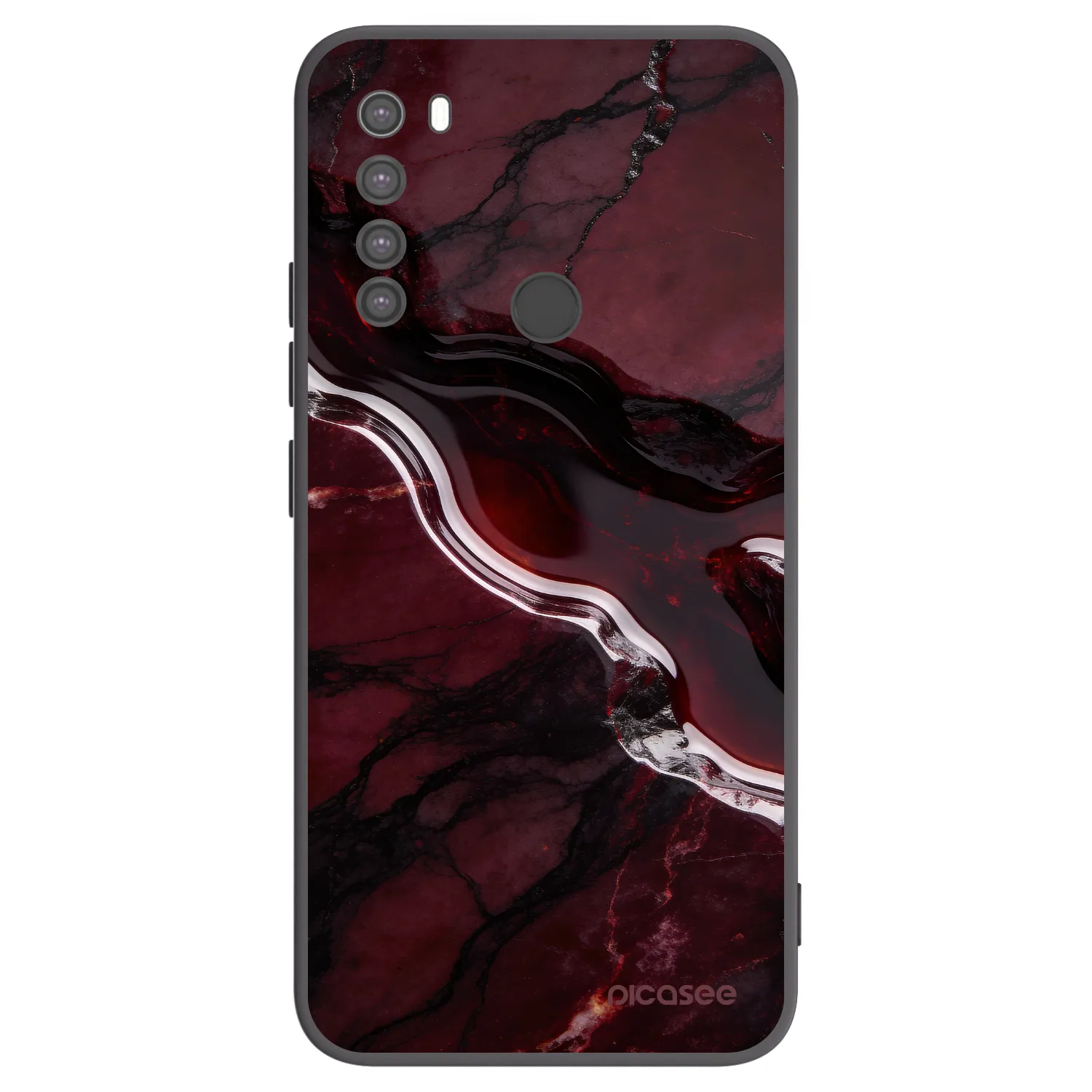Picasee crna silikonska maskica za Xiaomi Redmi Note 8 - Cherry stone