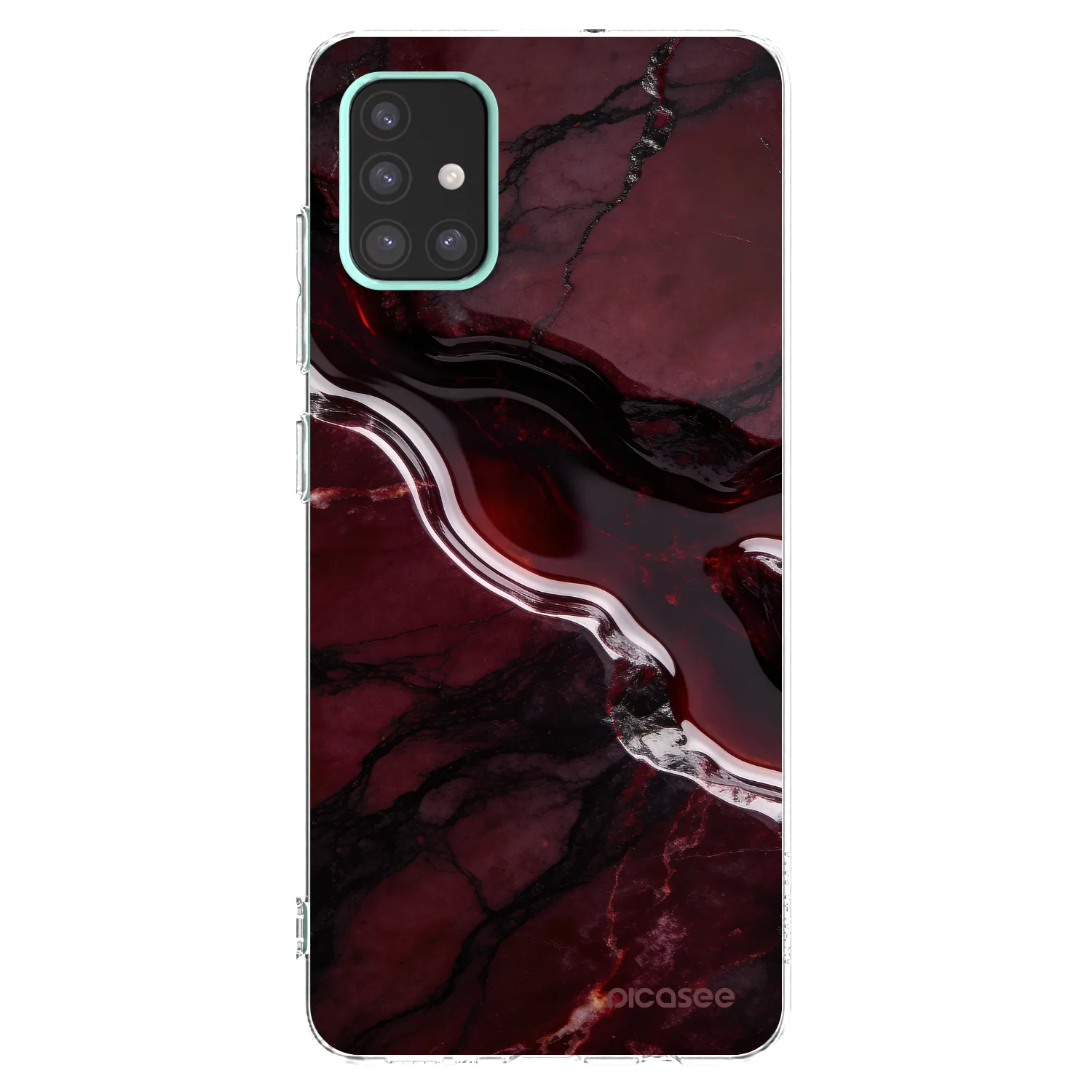 Picasee silikonska prozirna maskica za Samsung Galaxy A51 A515F - Cherry stone