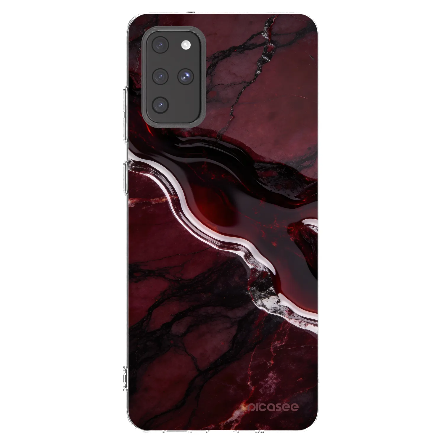 Picasee silikonska prozirna maskica za Samsung Galaxy S20+ G985F - Cherry stone