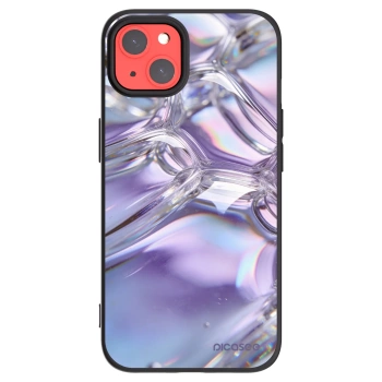 Picasee crna silikonska maskica za Apple iPhone 13 - Iridescent bubbles