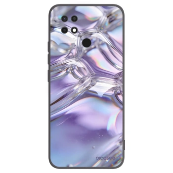 Picasee crna silikonska maskica za Xiaomi Redmi 10C - Iridescent bubbles