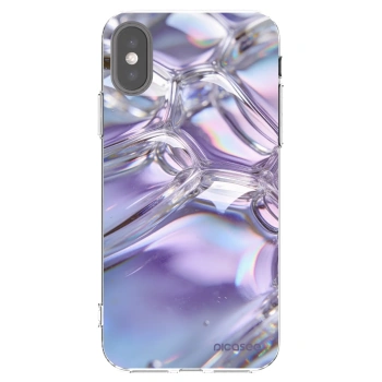 Picasee silikonska prozirna maskica za Apple iPhone X/XS - Iridescent bubbles