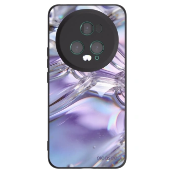 Picasee crna silikonska maskica za Honor Magic5 Pro - Iridescent bubbles