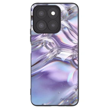 Picasee crna silikonska maskica za Honor X8b - Iridescent bubbles